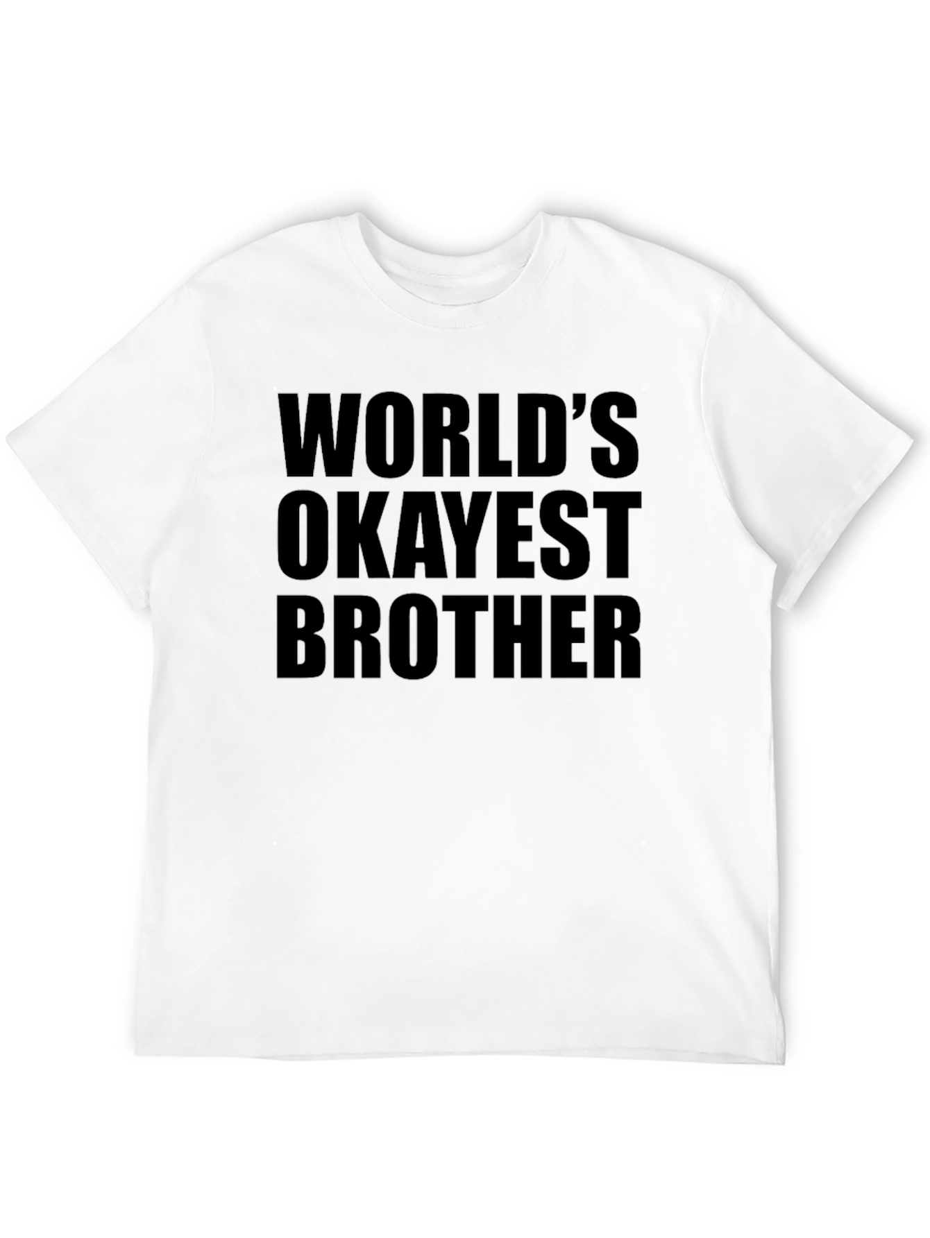 Black World's Okayest Brother Black Graphic T-Shirt view 12