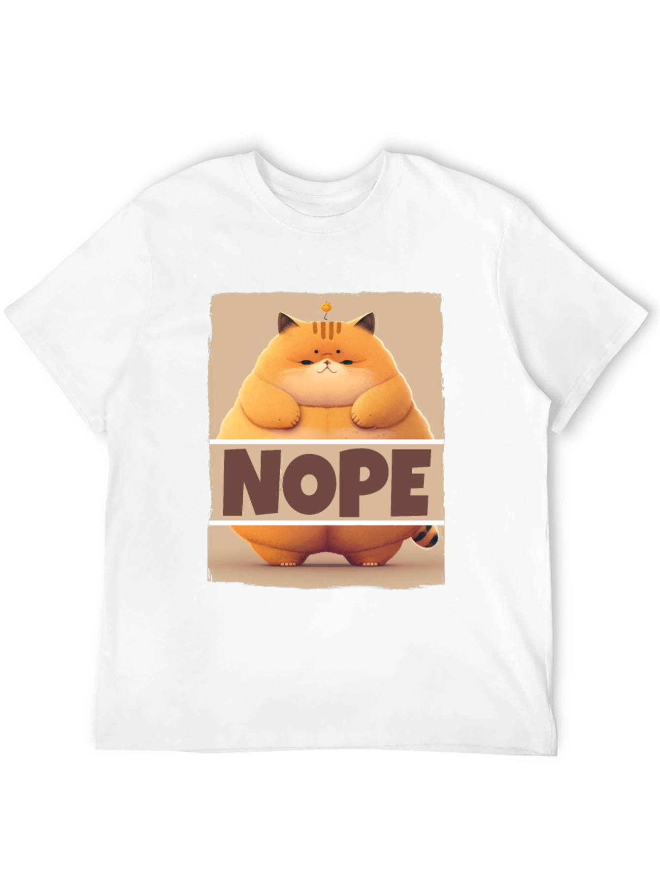 Black Nope Cat T-Shirt - Funny Graphic Tee for Cat Lovers view 12