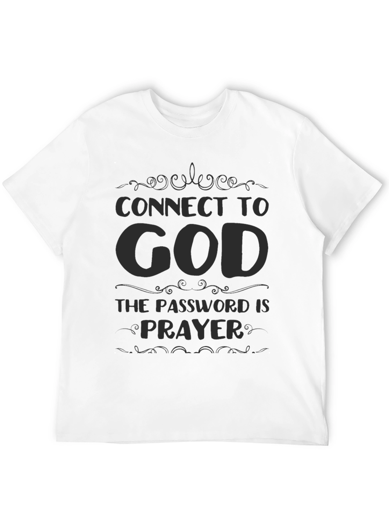 Black Connect to God T-Shirt - Prayer is the Password view 12