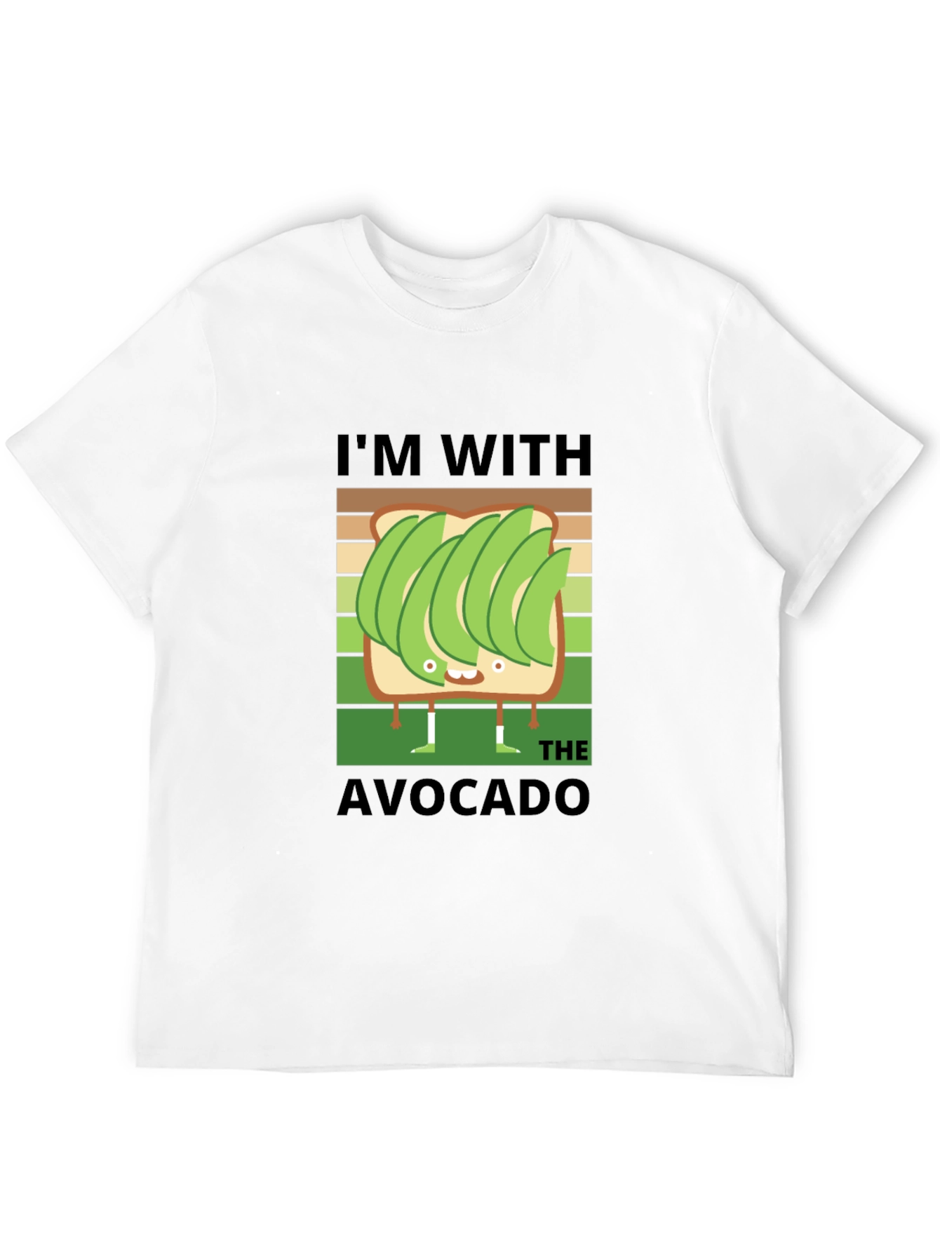 Black I'm With The Avocado T-Shirt Funny Graphic Tee view 12