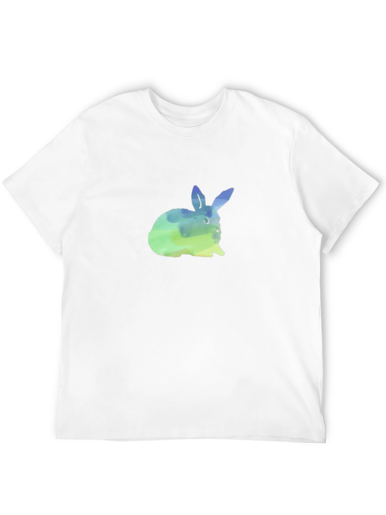 Black Watercolor Bunny Graphic Tee - Soft Cotton Comfort view 12