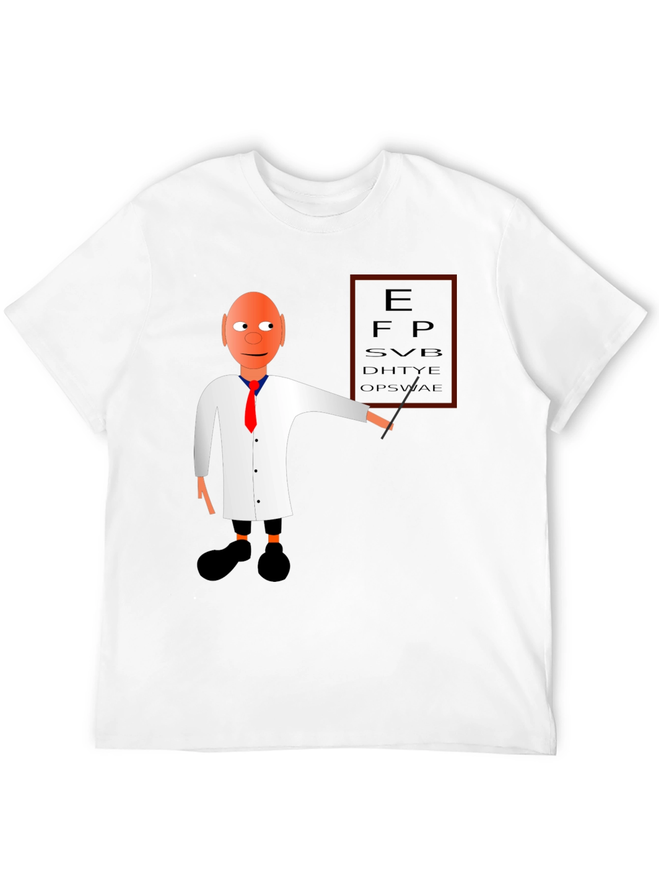 Black Eye Exam Cartoon Graphic T-Shirt view 12