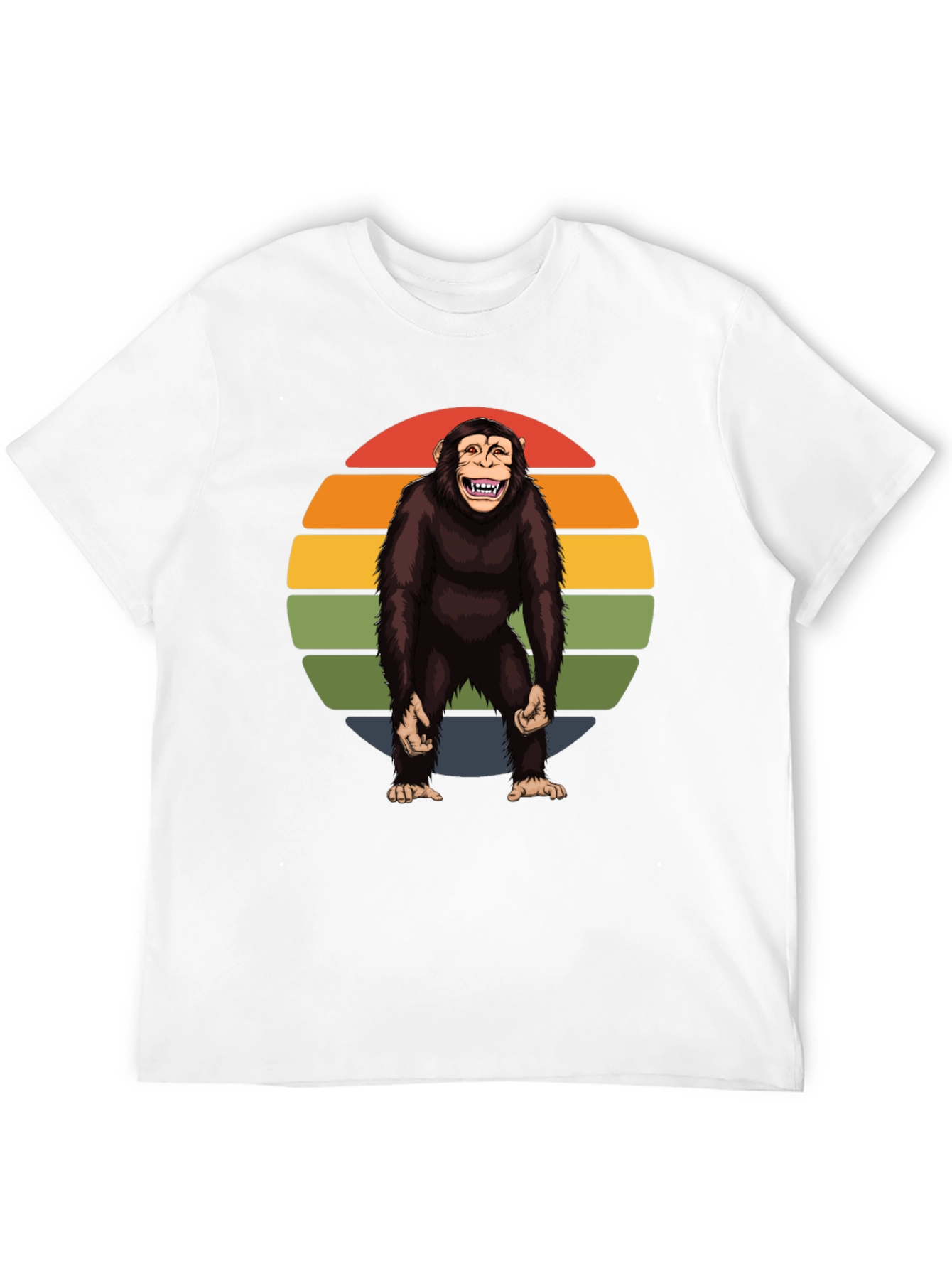 Black Retro Monkey Graphic Tee - Hilarious Ape Design view 12