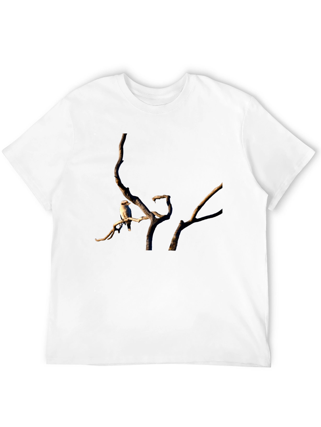 Black Kookaburra on Branch Black T-Shirt view 12