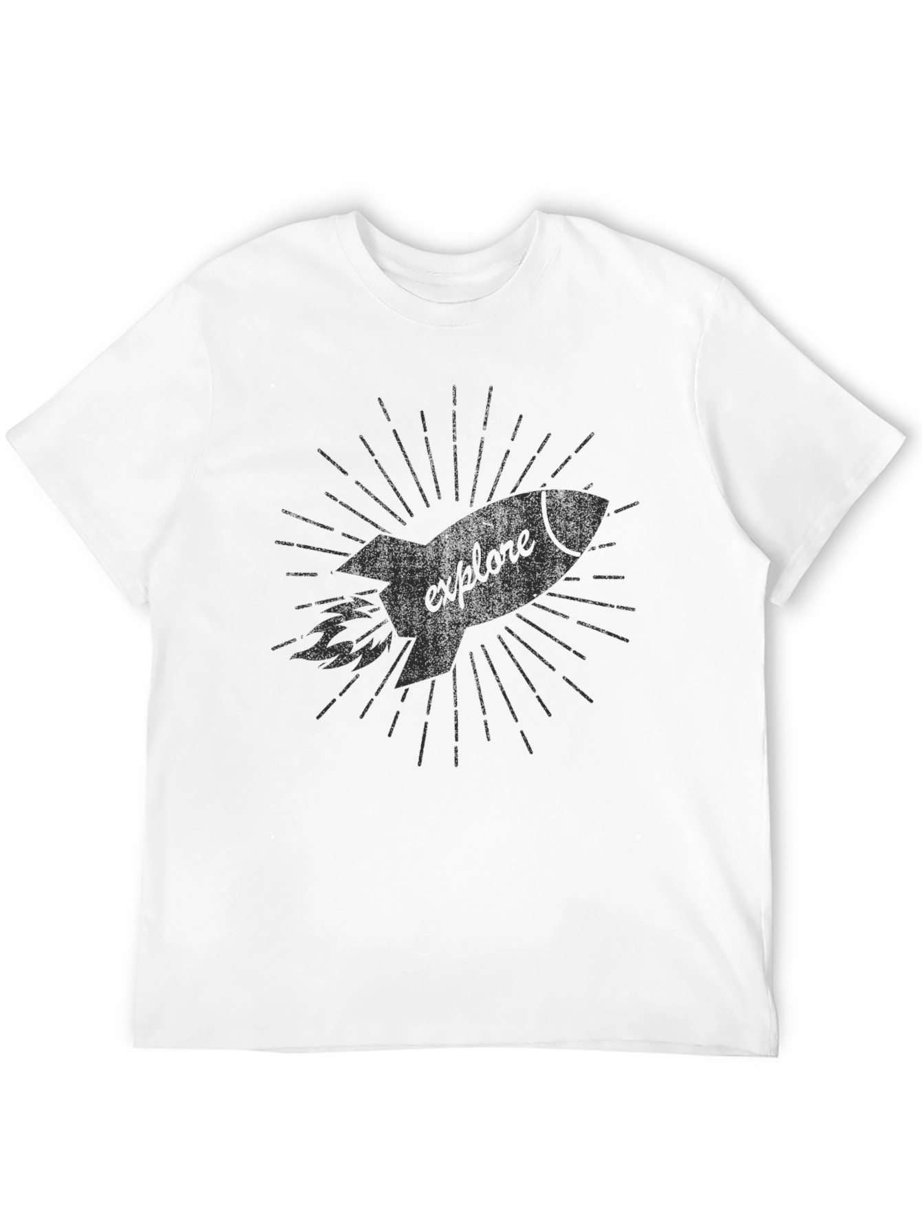 Black Explore Rocket Graphic Tee - Black view 12