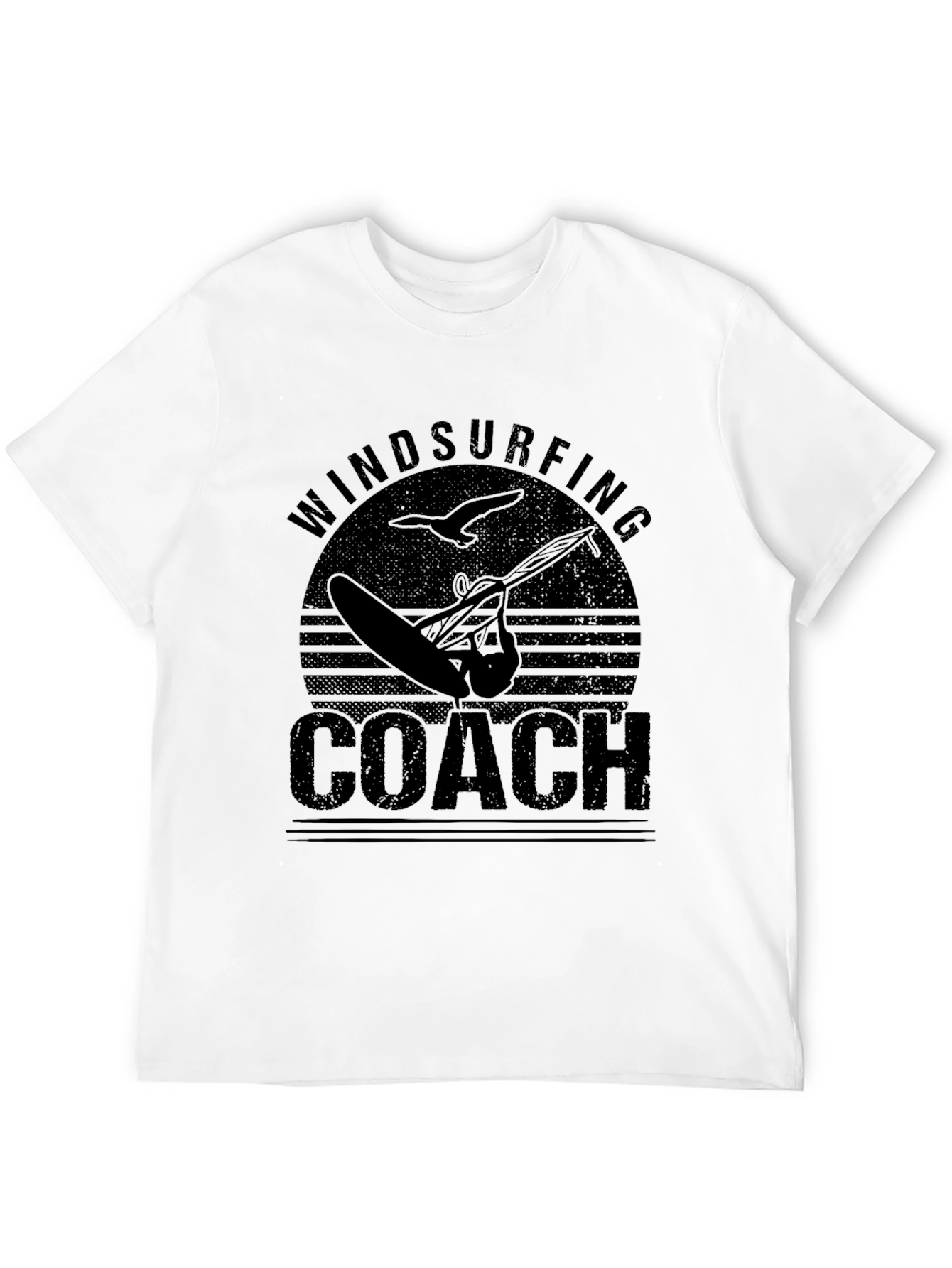 Black Windsurfing Coach Graphic T-Shirt view 12