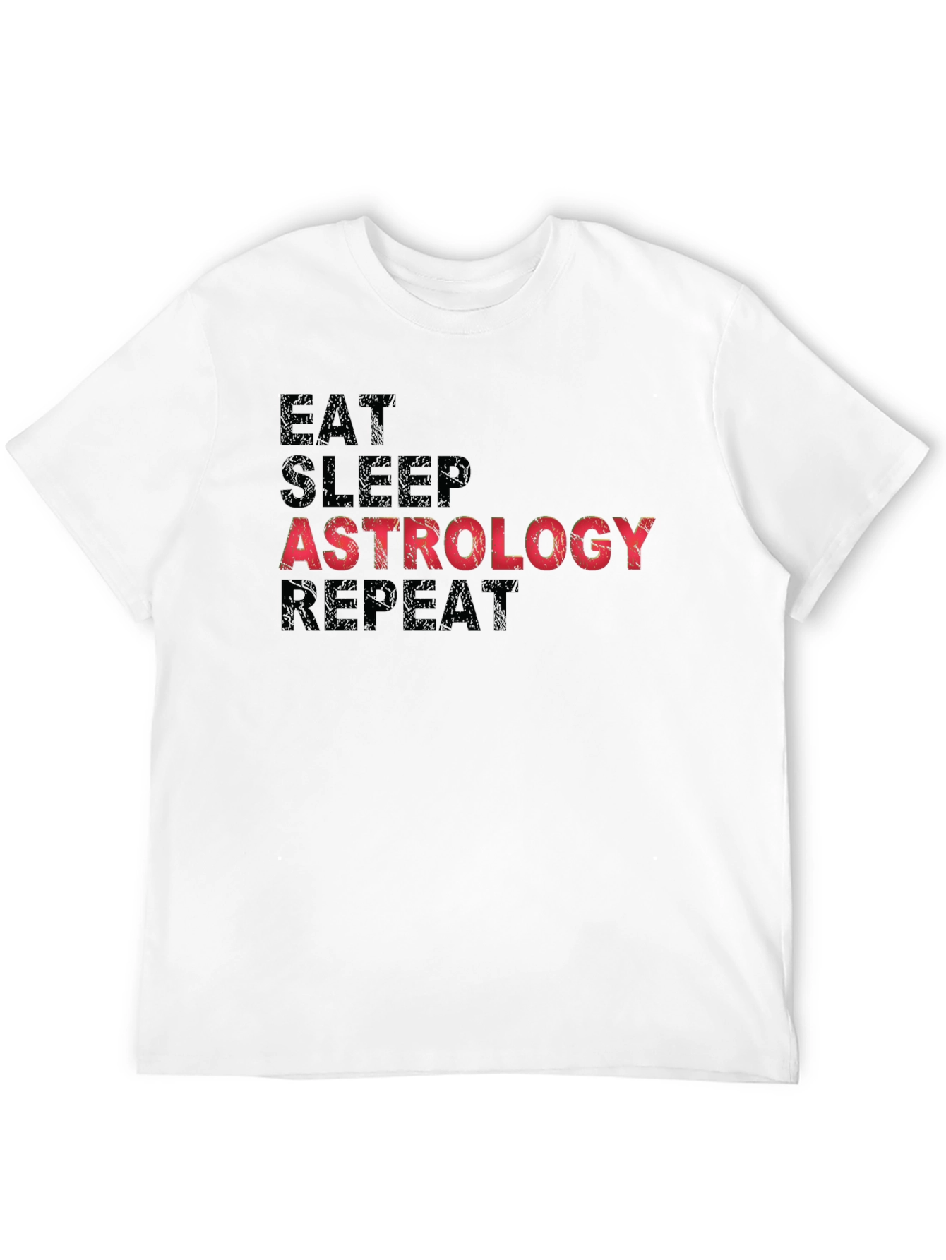 Black Astrology T-Shirt - Eat Sleep Repeat Graphic Tee view 12