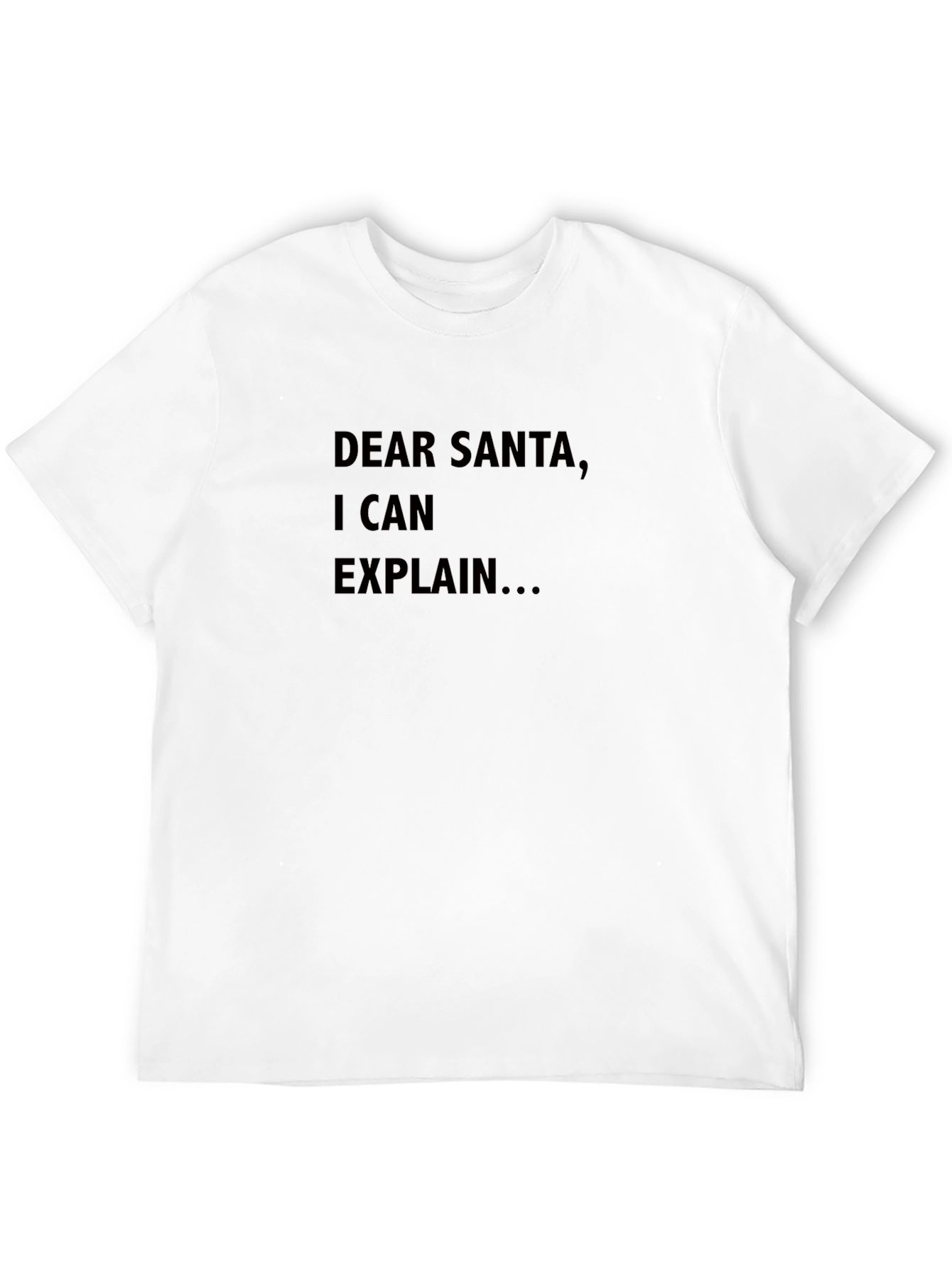 Black Dear Santa I Can Explain T-Shirt view 12