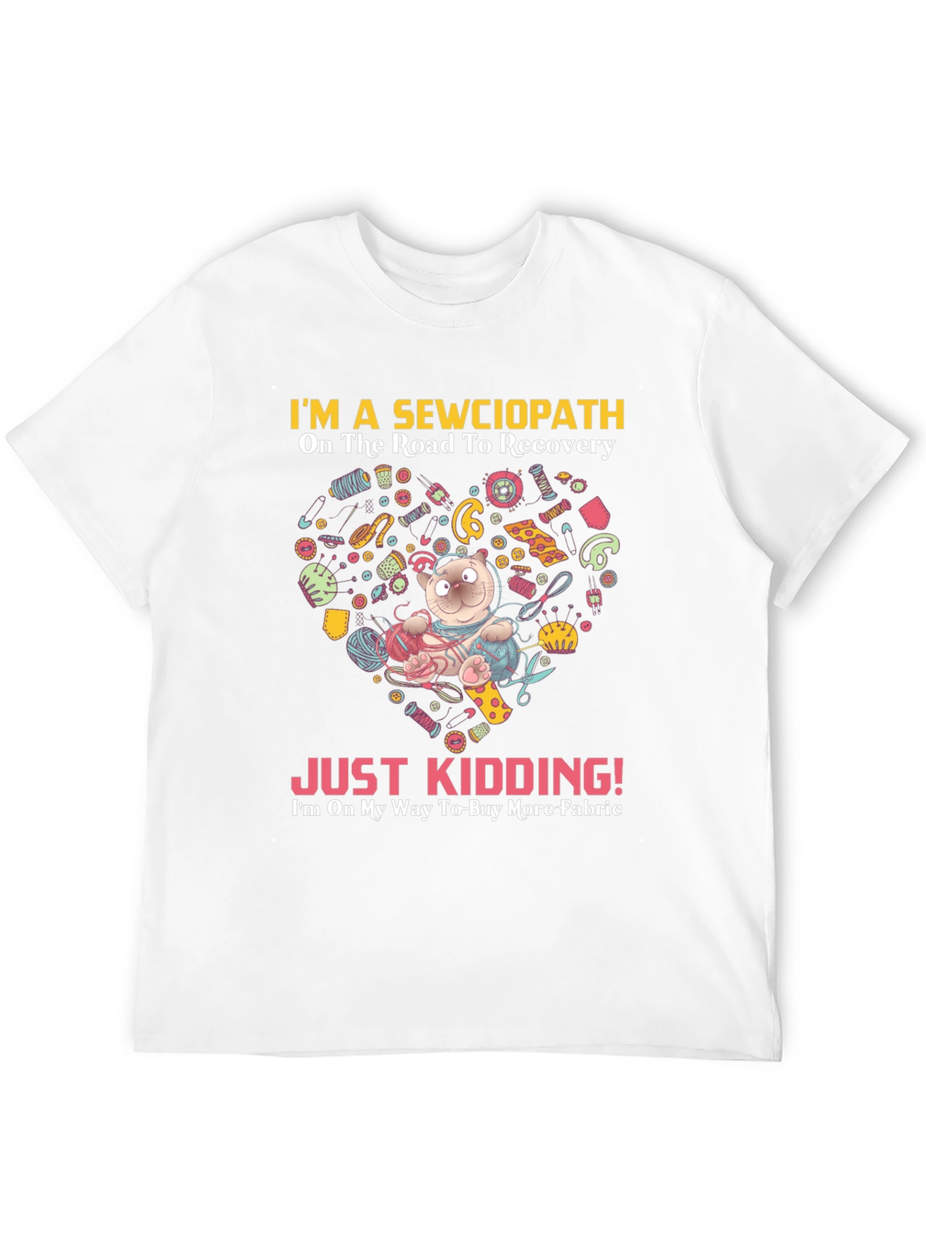 Black Sewciopath T-Shirt - Funny Sewing Lover Gift view 12