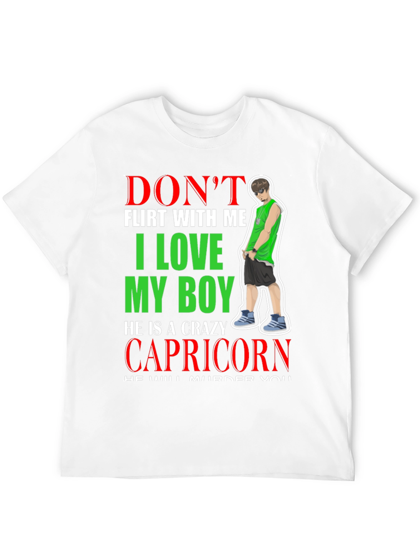 Black Crazy Capricorn Boy T-Shirt view 12