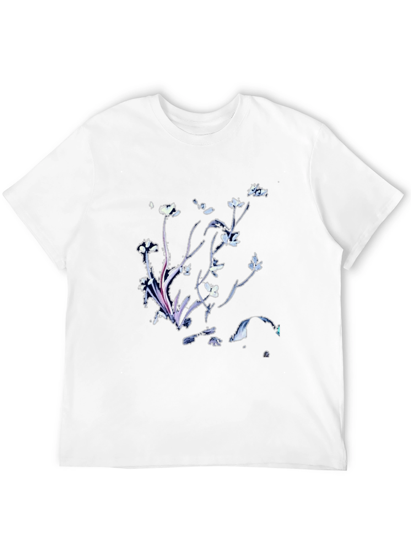 Black Floral Print Black T-Shirt view 12