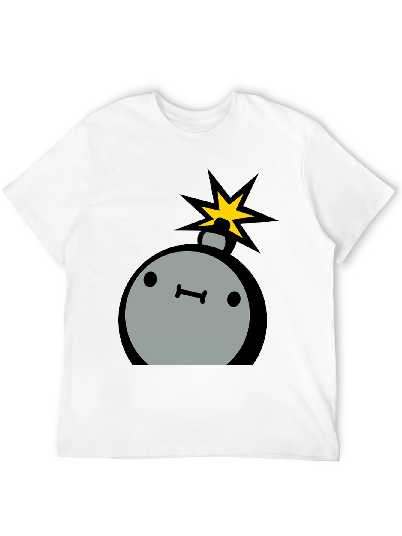 Black Cartoon Bomb Graphic Tee - Men's Black T-Shirt view 12