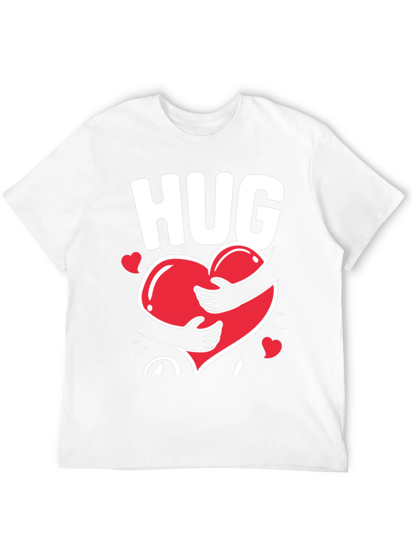 Black Hug Heart Graphic Tee - Black Casual T-Shirt view 12