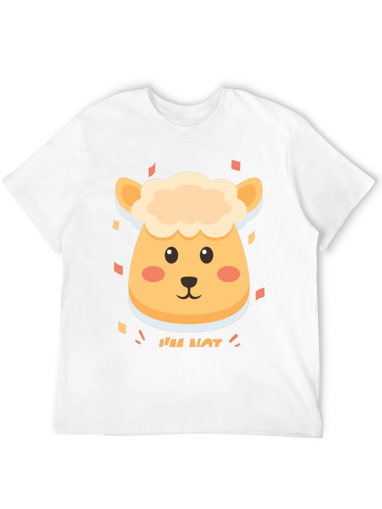 Black Cute Sheep I'm Not T-Shirt - Soft Cotton Blend view 12