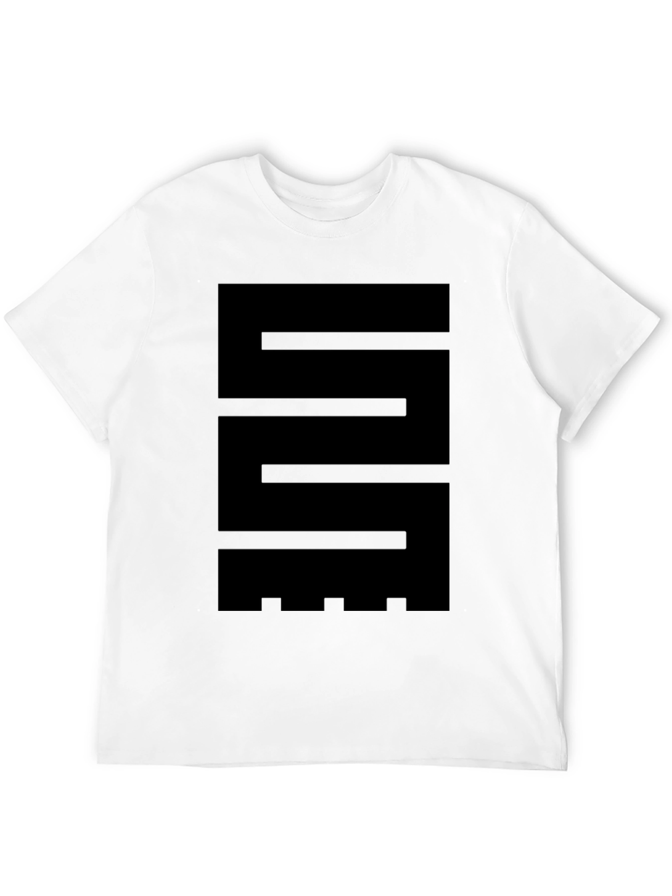Black Modern Abstract Black Graphic Tee view 12