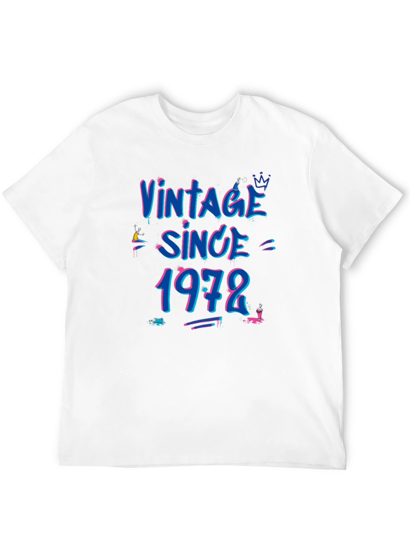 Black Vintage Since 1972 Graphic T-Shirt - Retro Birthday Tee view 12