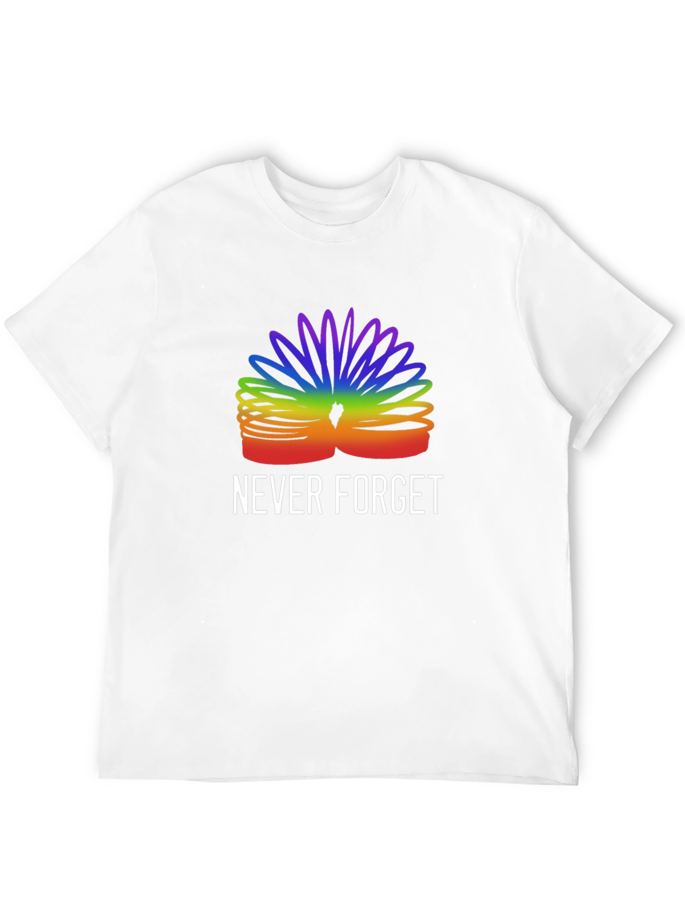 Black Rainbow Slinky Never Forget Tee view 12