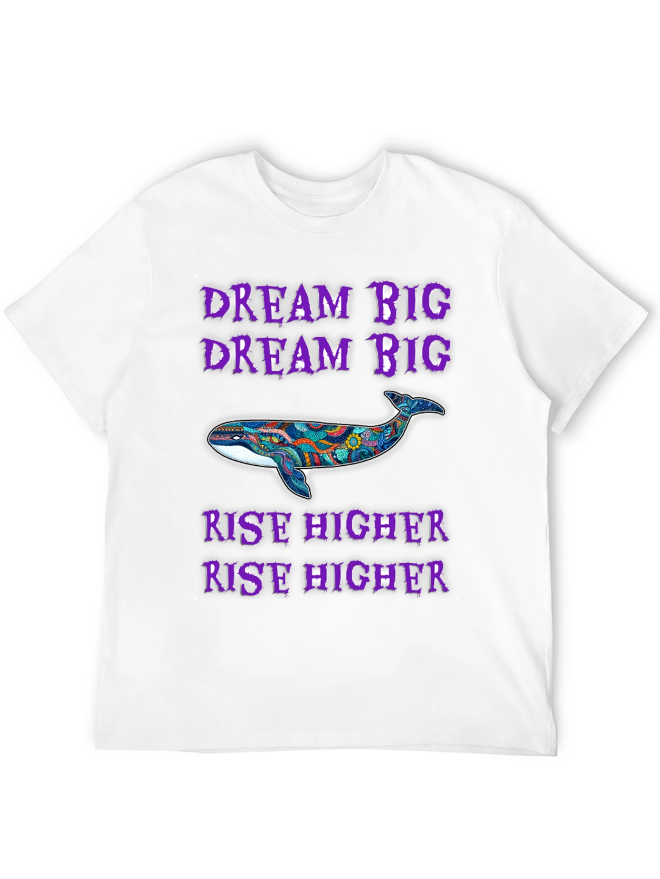 Black Dream Big Whale Graphic T-Shirt view 12