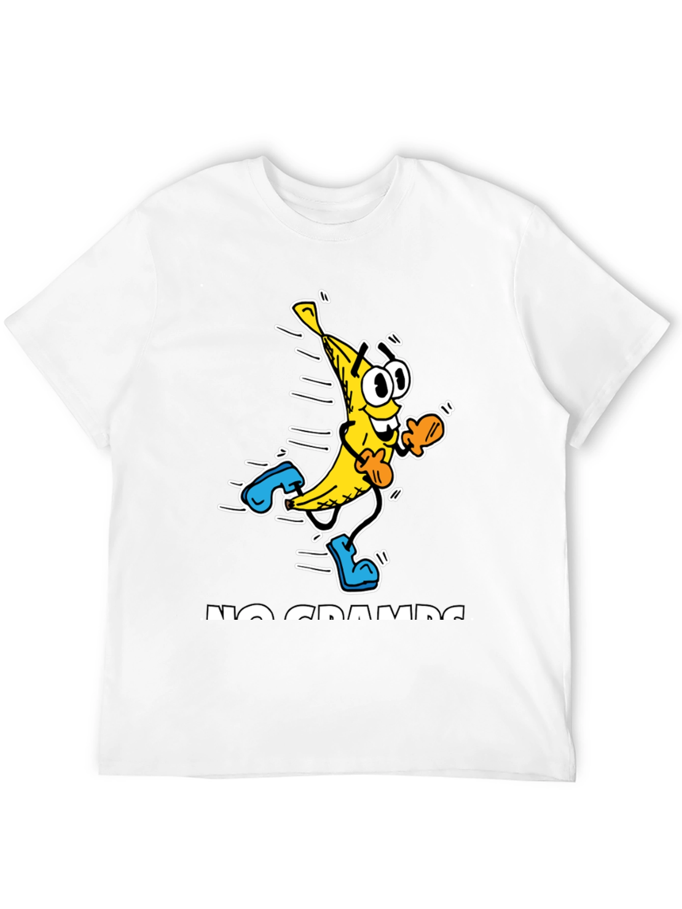 Black No Cramps Banana Running Graphic T-Shirt view 12