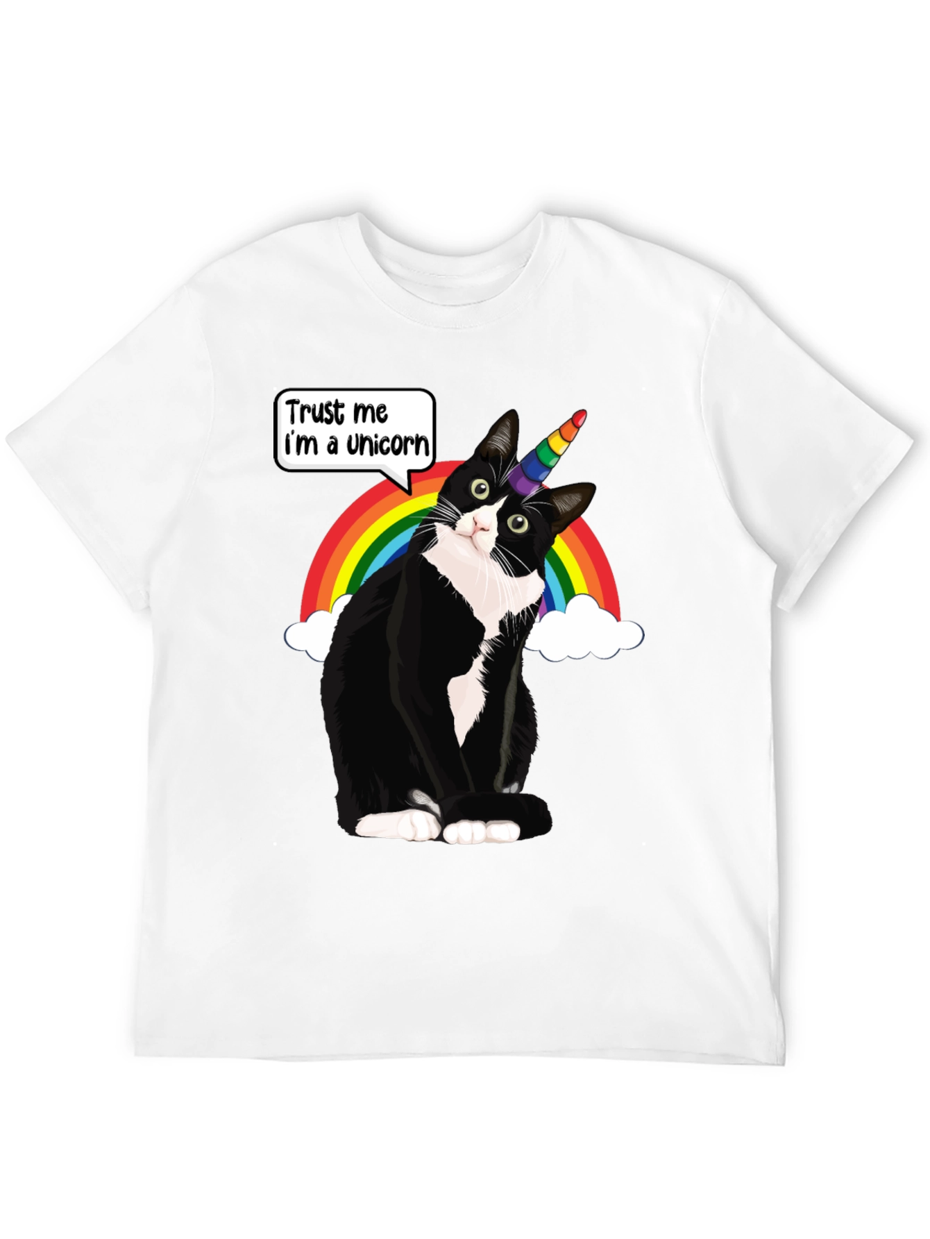 Black Unicorn Cat T-Shirt - Trust Me I'm a Unicorn view 12