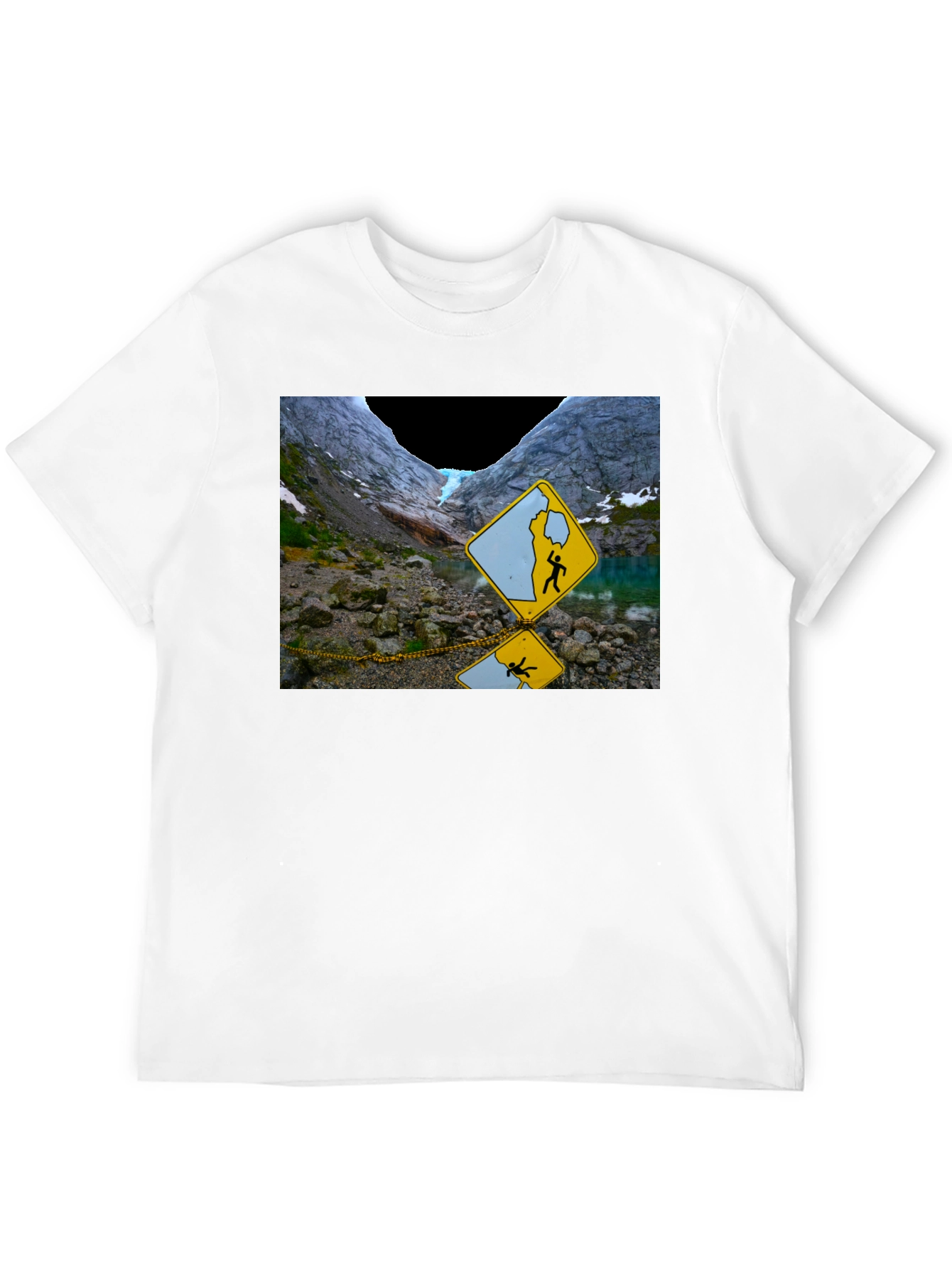 Black Glacier Hazard T-Shirt - Unique Design view 12