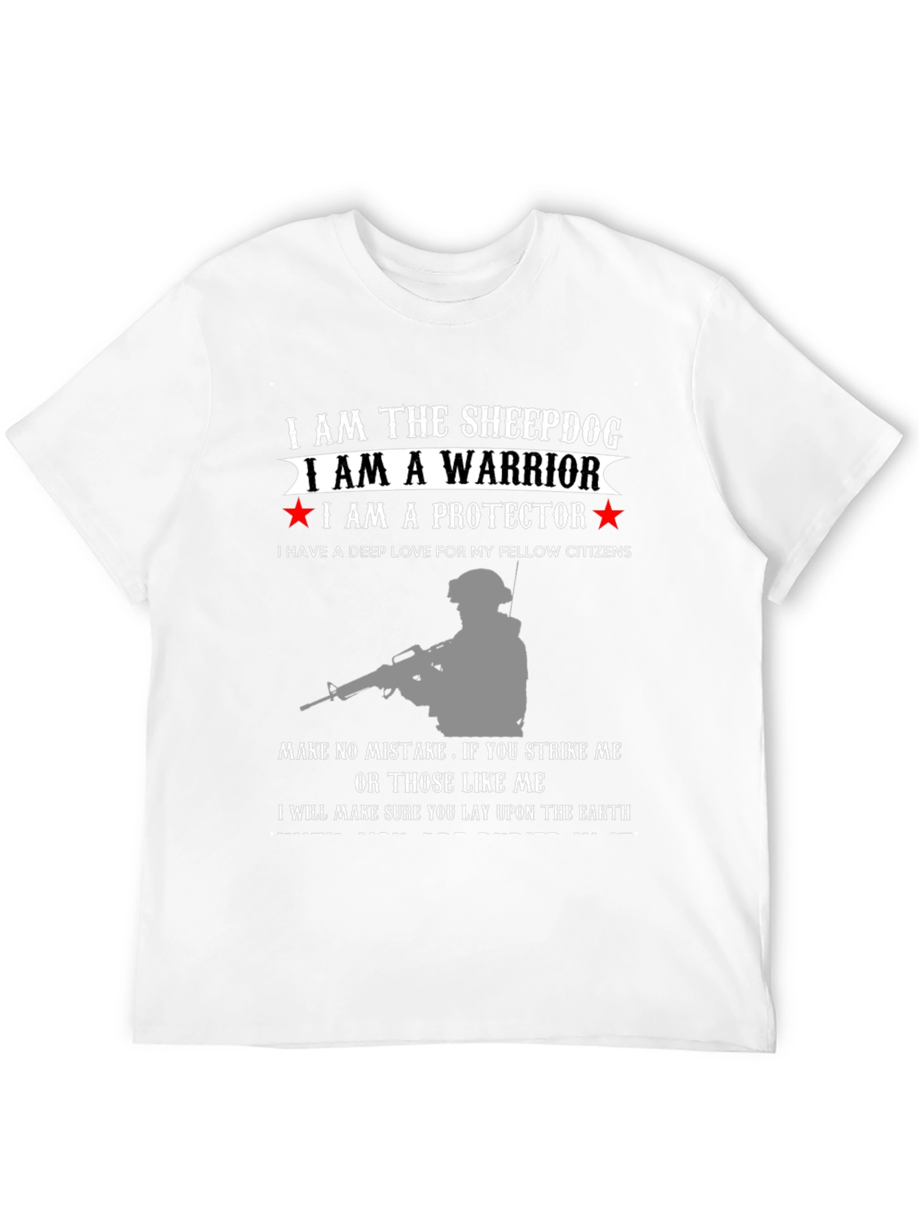 Black Sheepdog Warrior Protector Graphic Tee view 12