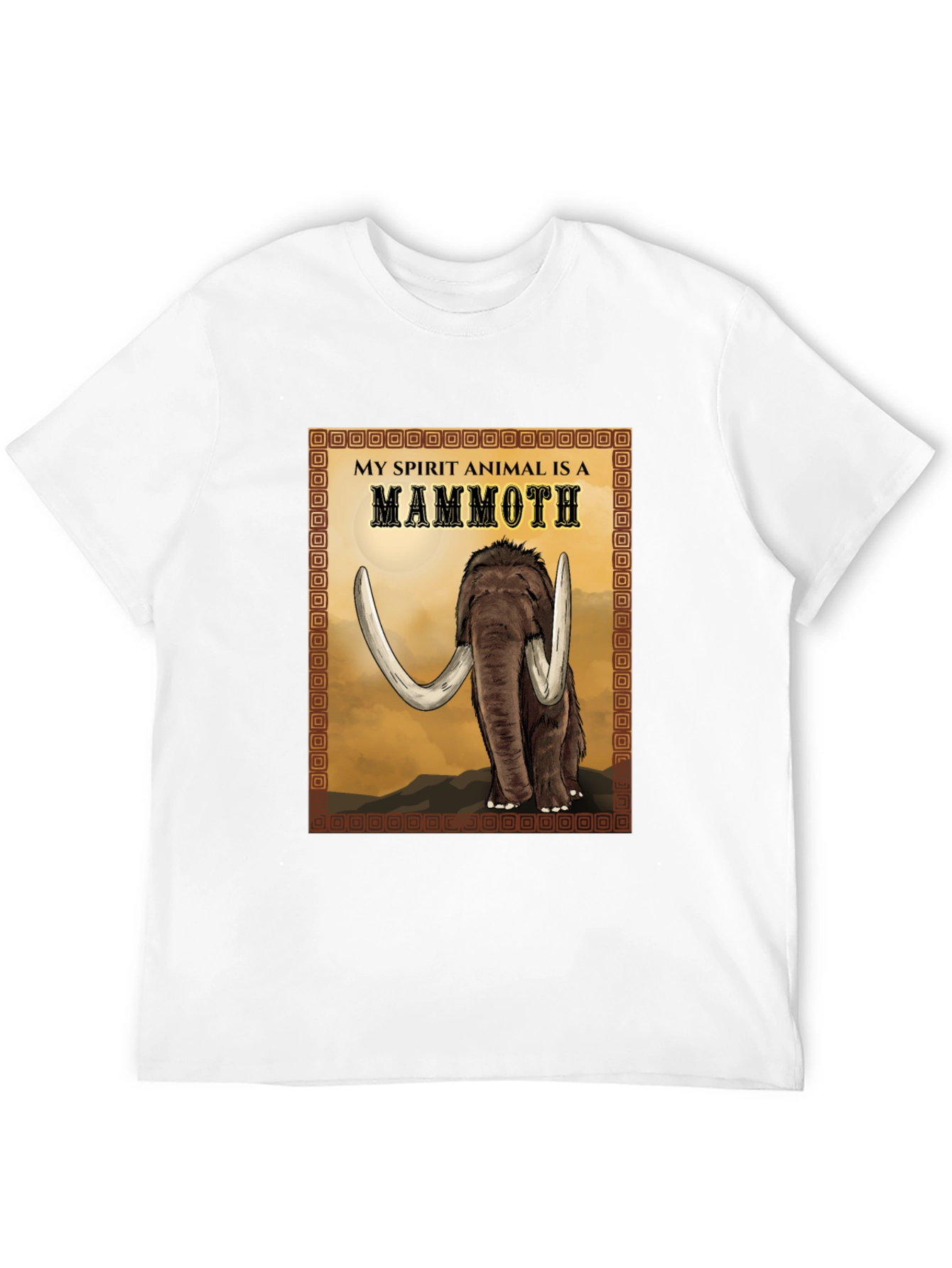 Black Mammoth Spirit Animal T-Shirt - Graphic Tee view 12