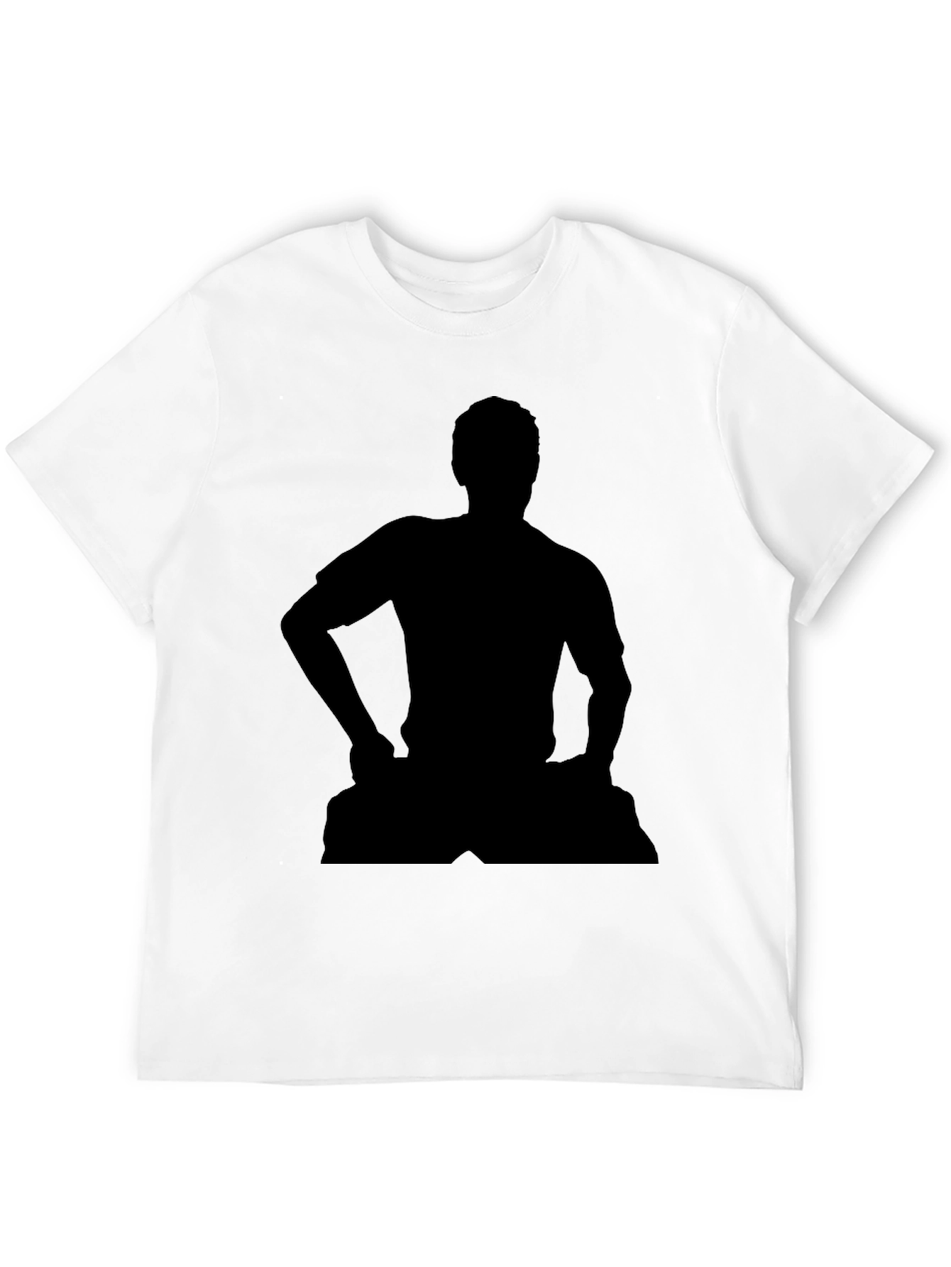 Black Silhouette Graphic Tee - Men's Black T-Shirt view 12