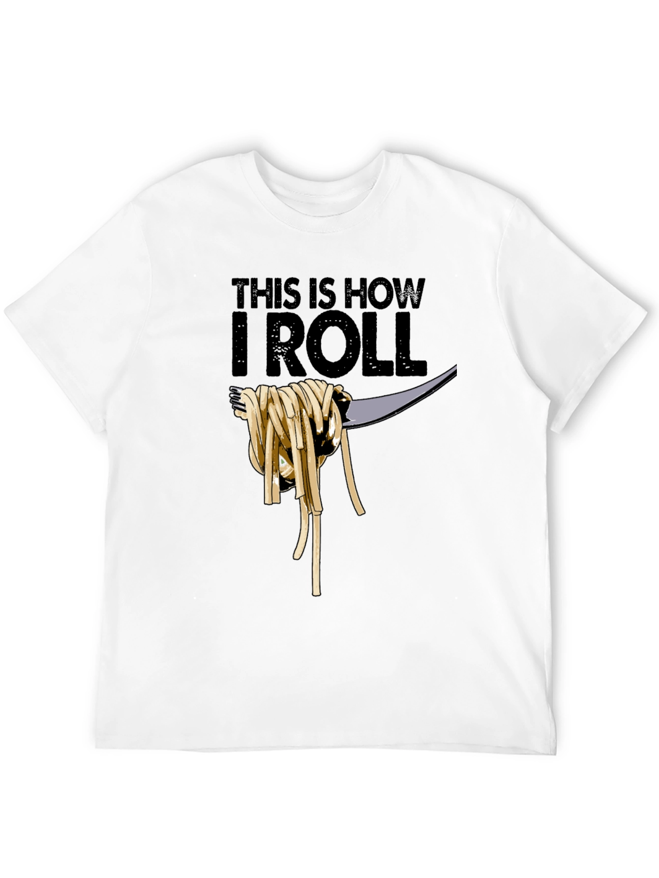 Black This Is How I Roll Spaghetti T-Shirt view 12