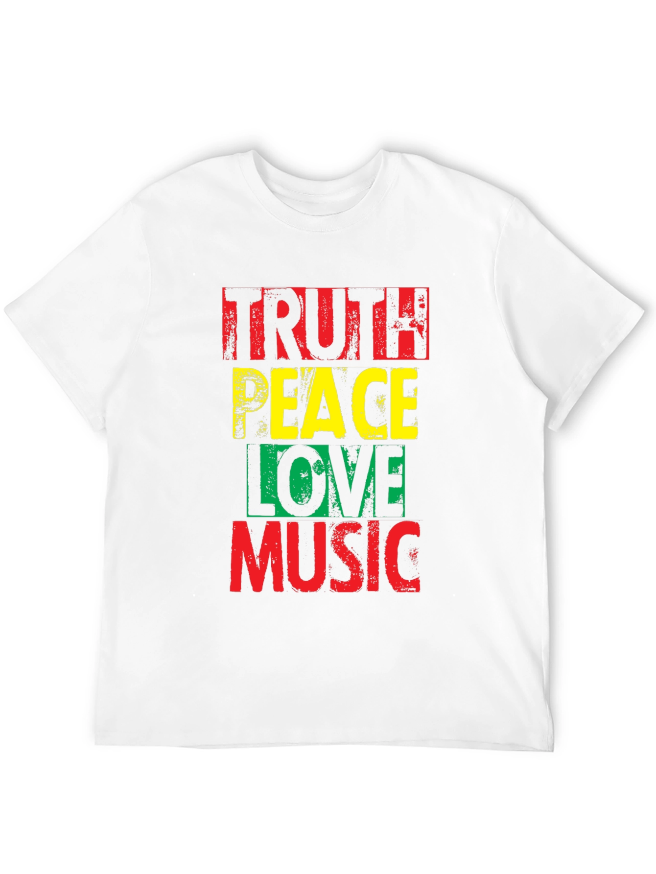 Black Truth Peace Love Music Graphic T-Shirt view 12