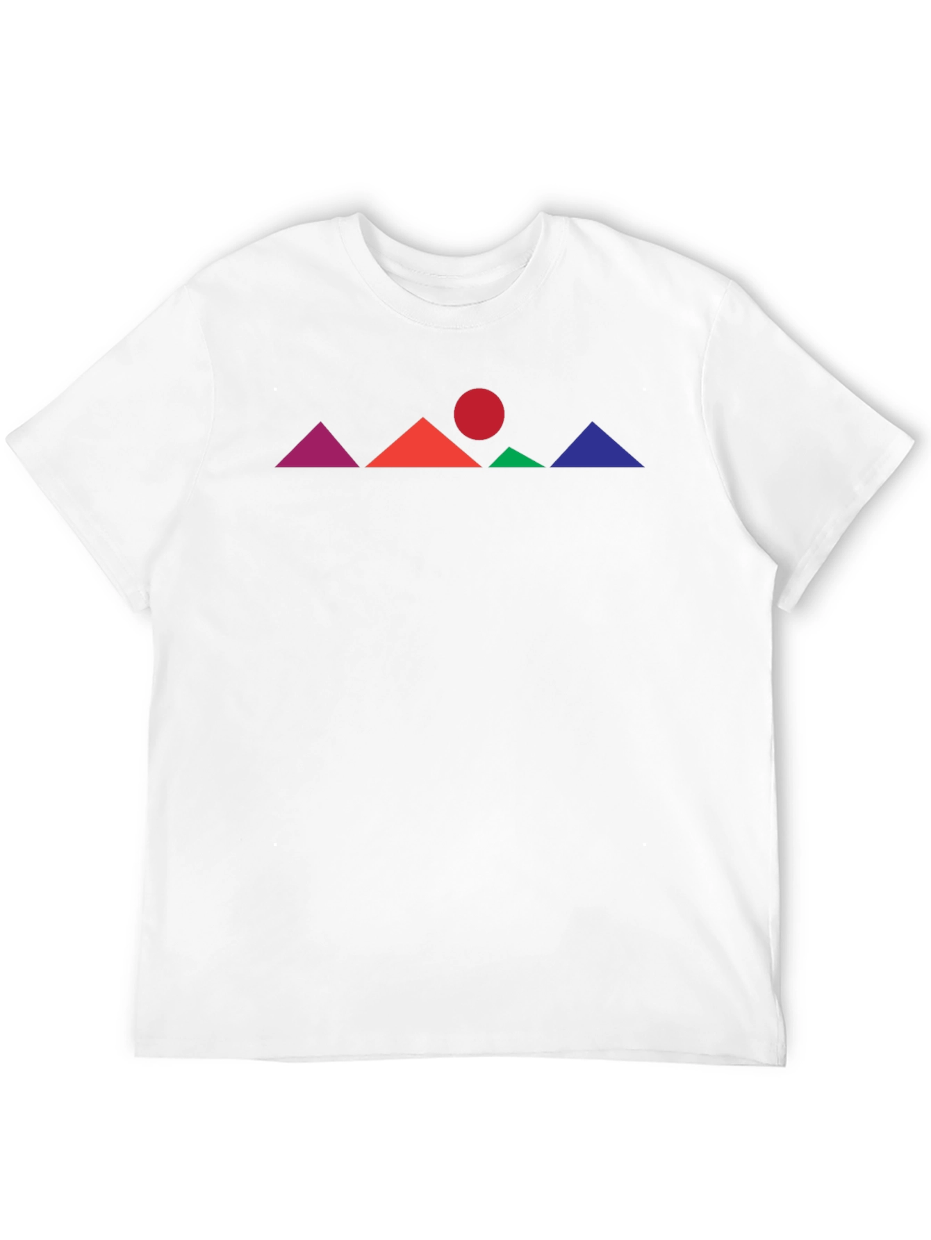 Black Geometric Mountain Graphic Tee - Modern Art Shirt view 12