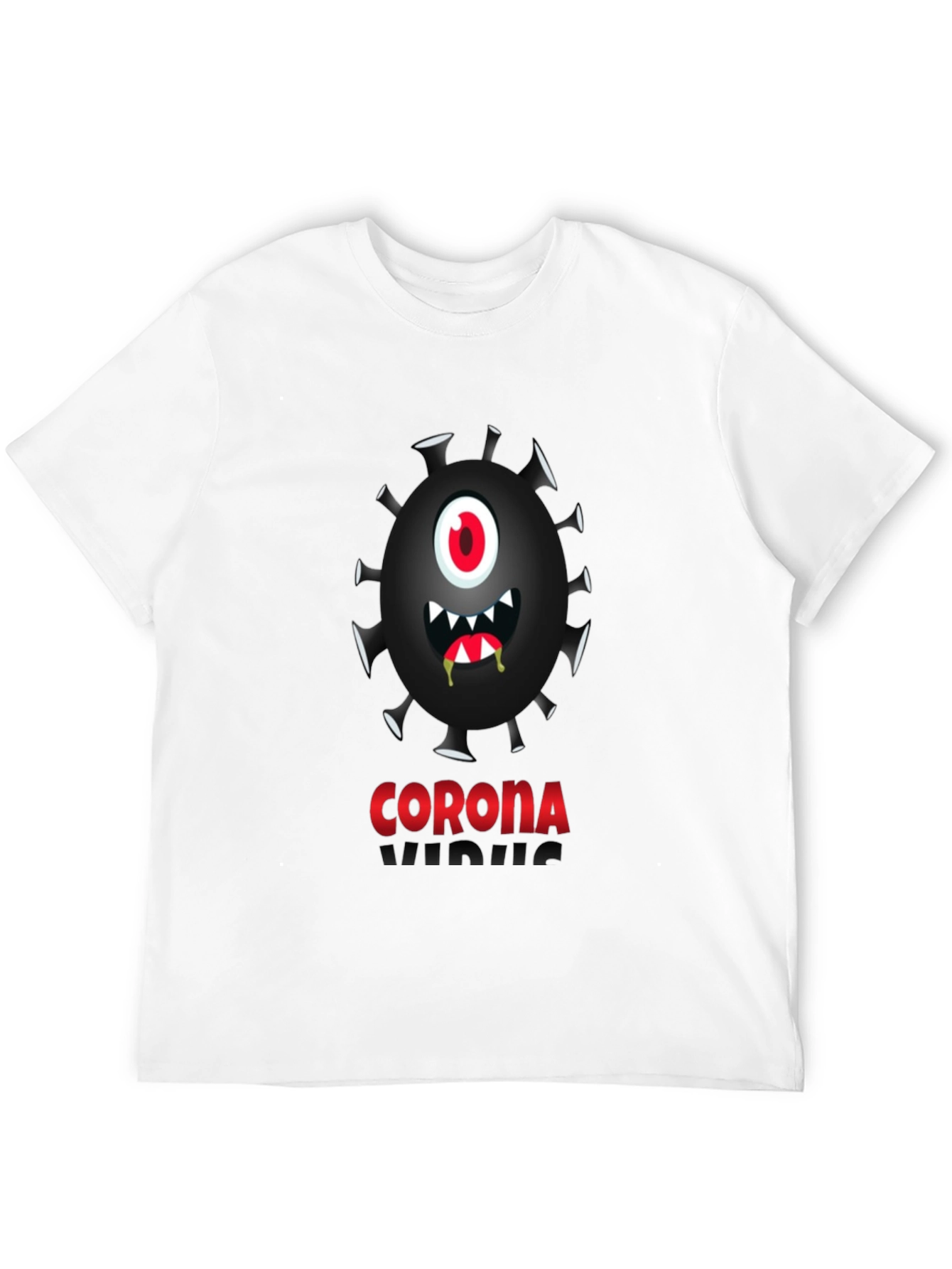 Black Corona Virus Graphic Novelty Tee view 12