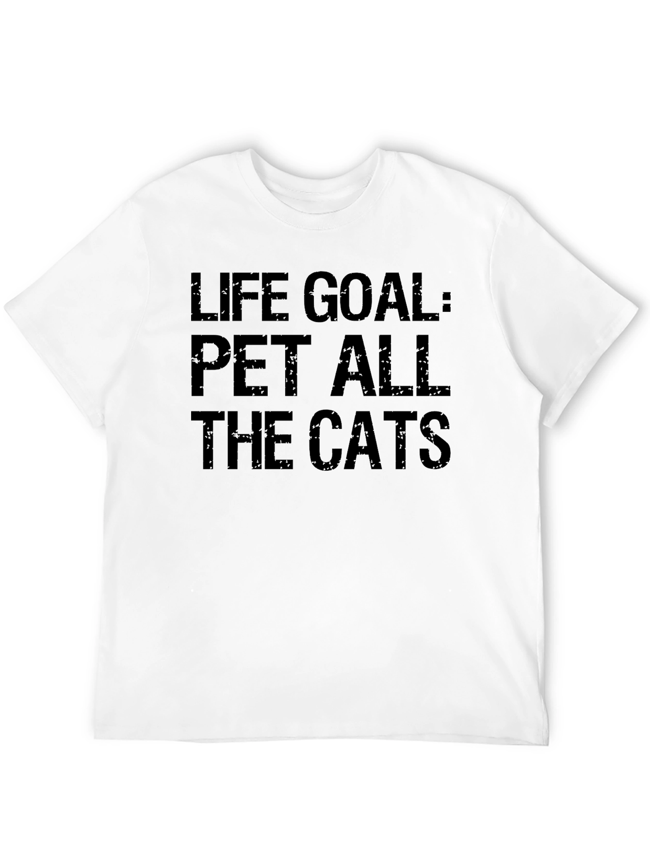 Black Life Goal: Pet All The Cats Graphic T-Shirt view 12