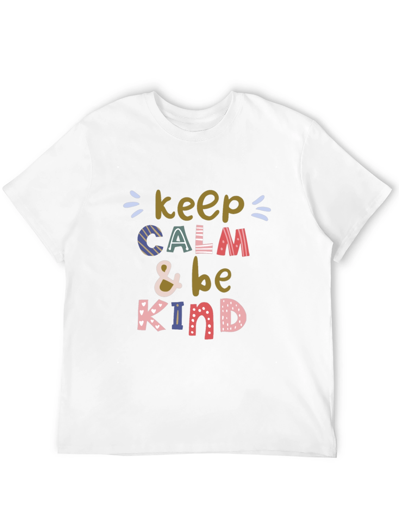 Black Keep Calm & Be Kind Graphic Tee - Unisex view 12
