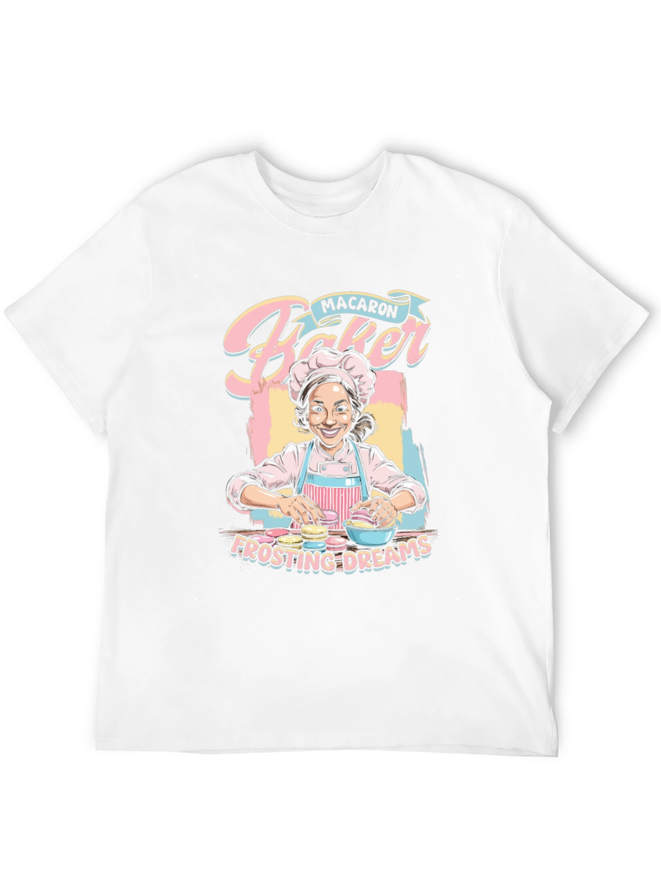 Black Macaron Baker T-Shirt - Frosting Dreams Graphic Tee view 12