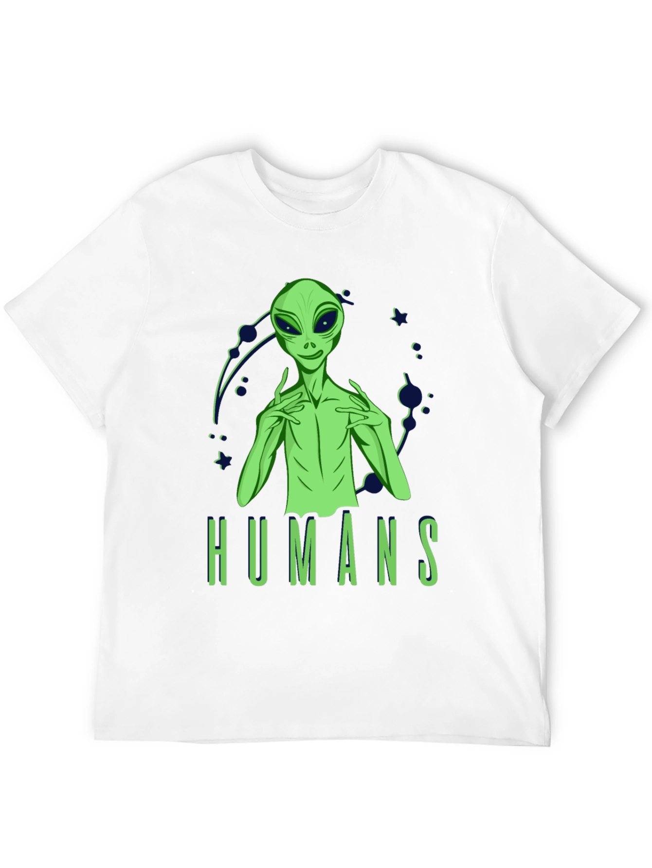 Black Alien 'Humans' Graphic Tee - Men's Black T-Shirt view 12