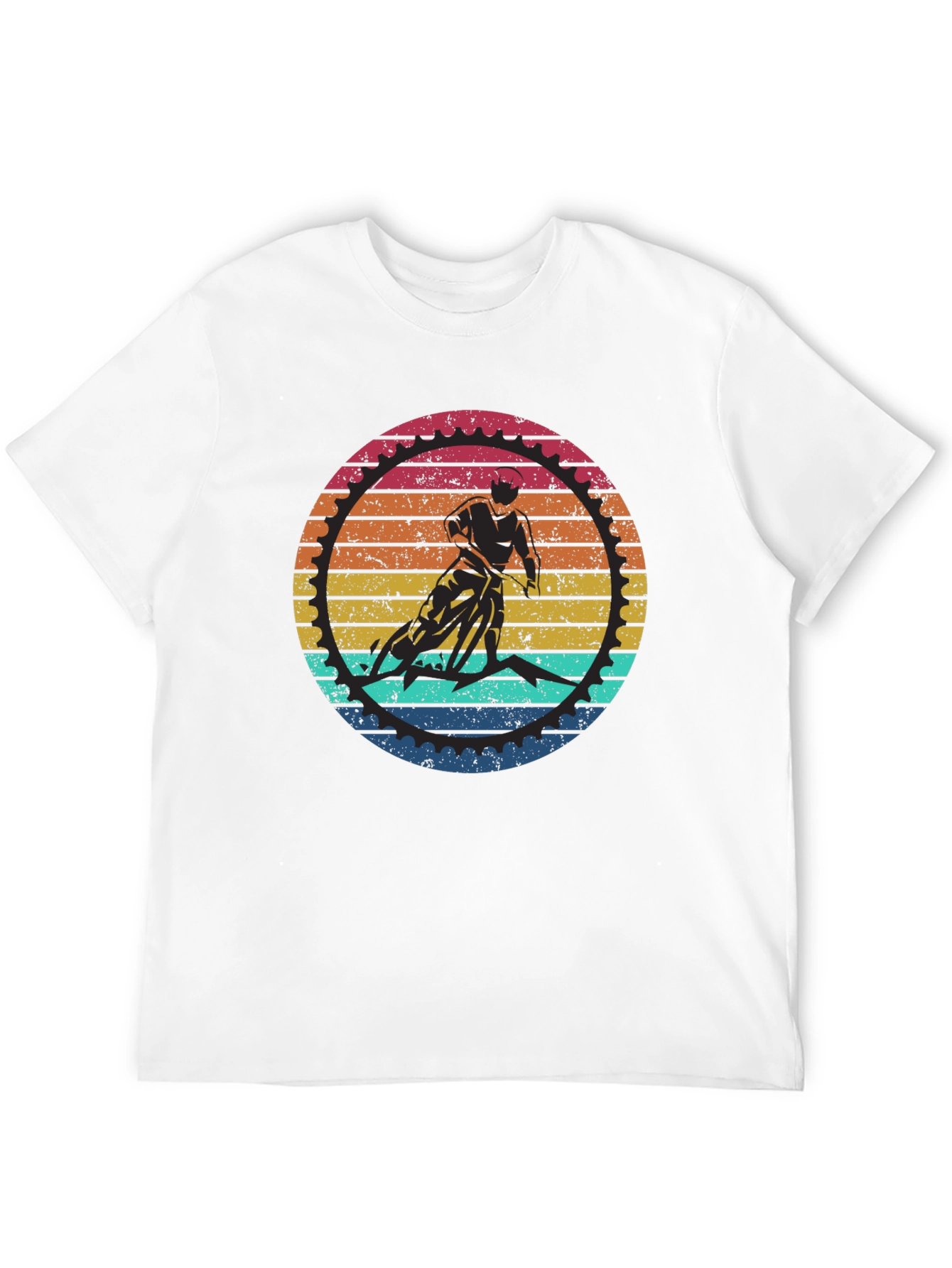 Black Retro Cycling Graphic T-Shirt - Black view 12
