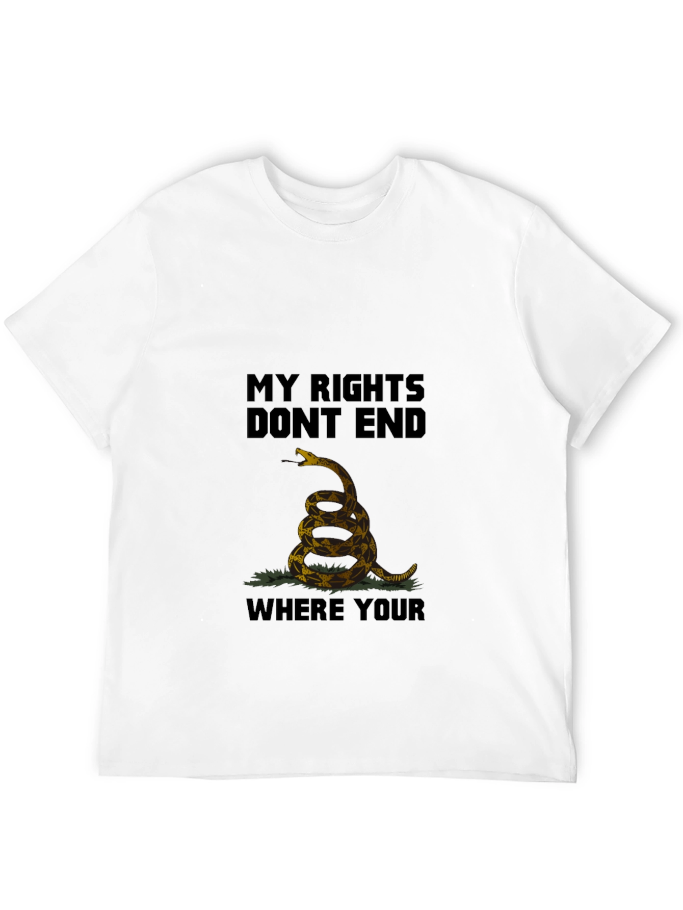 Black My Rights Don't End Snake Tee view 12