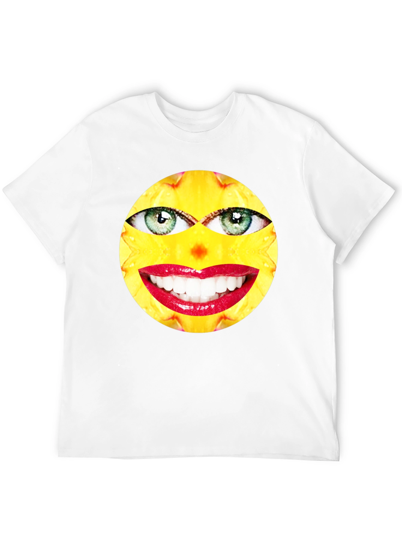 Black Funny Face Graphic Print Black T-Shirt view 12