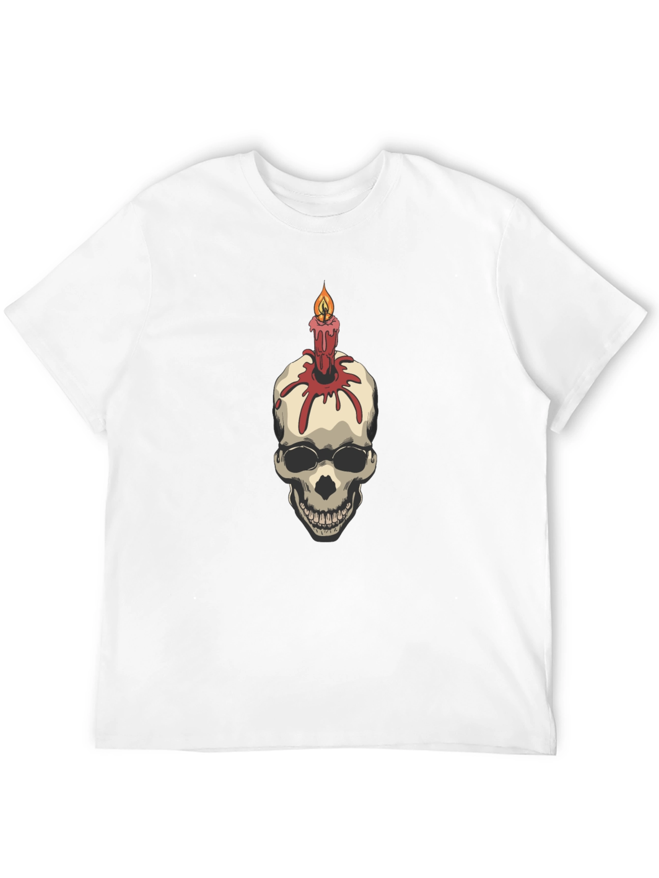 Black Skull Candle Graphic Tee view 12
