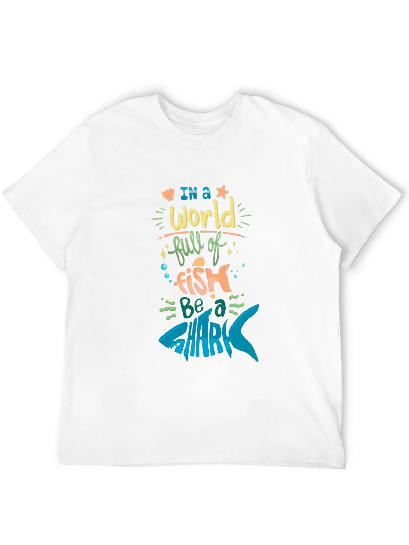 Black Be a Shark T-Shirt - Motivational Graphic Tee view 12