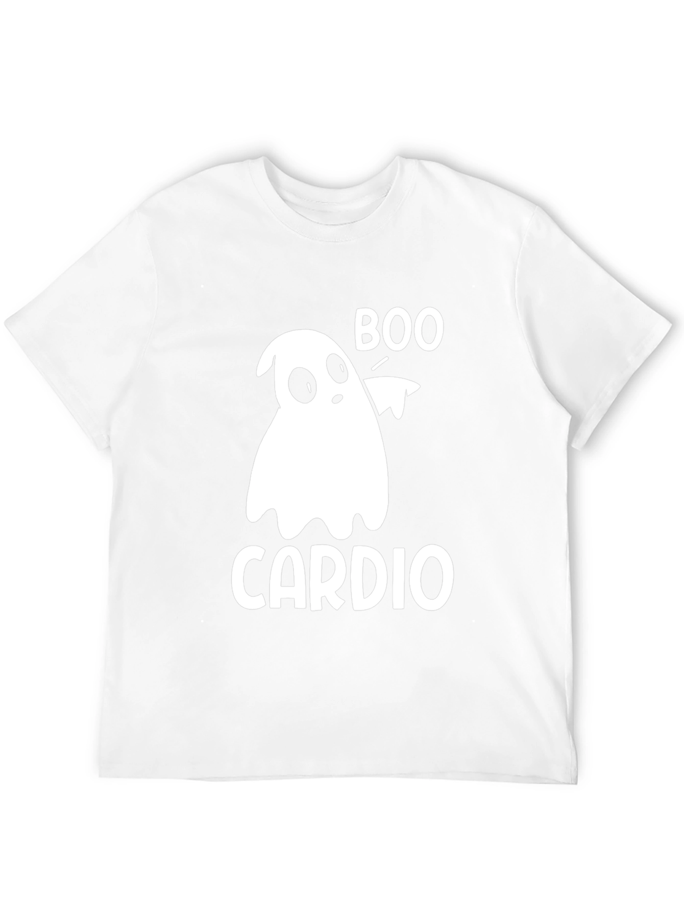 Black Boo Cardio Ghost T-Shirt - Funny Halloween Workout Tee view 12