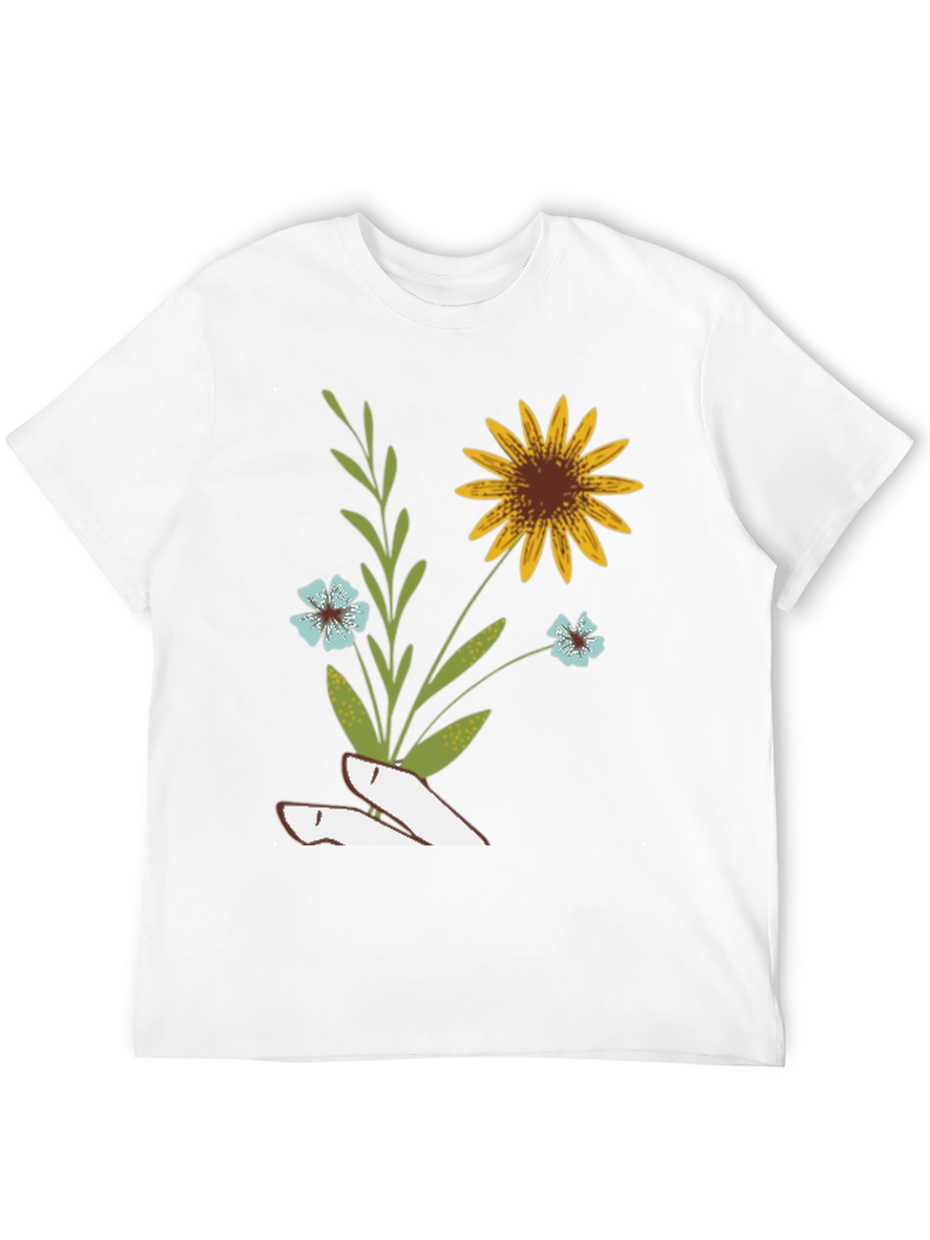 Black Floral Graphic Print T-Shirt - Black view 12