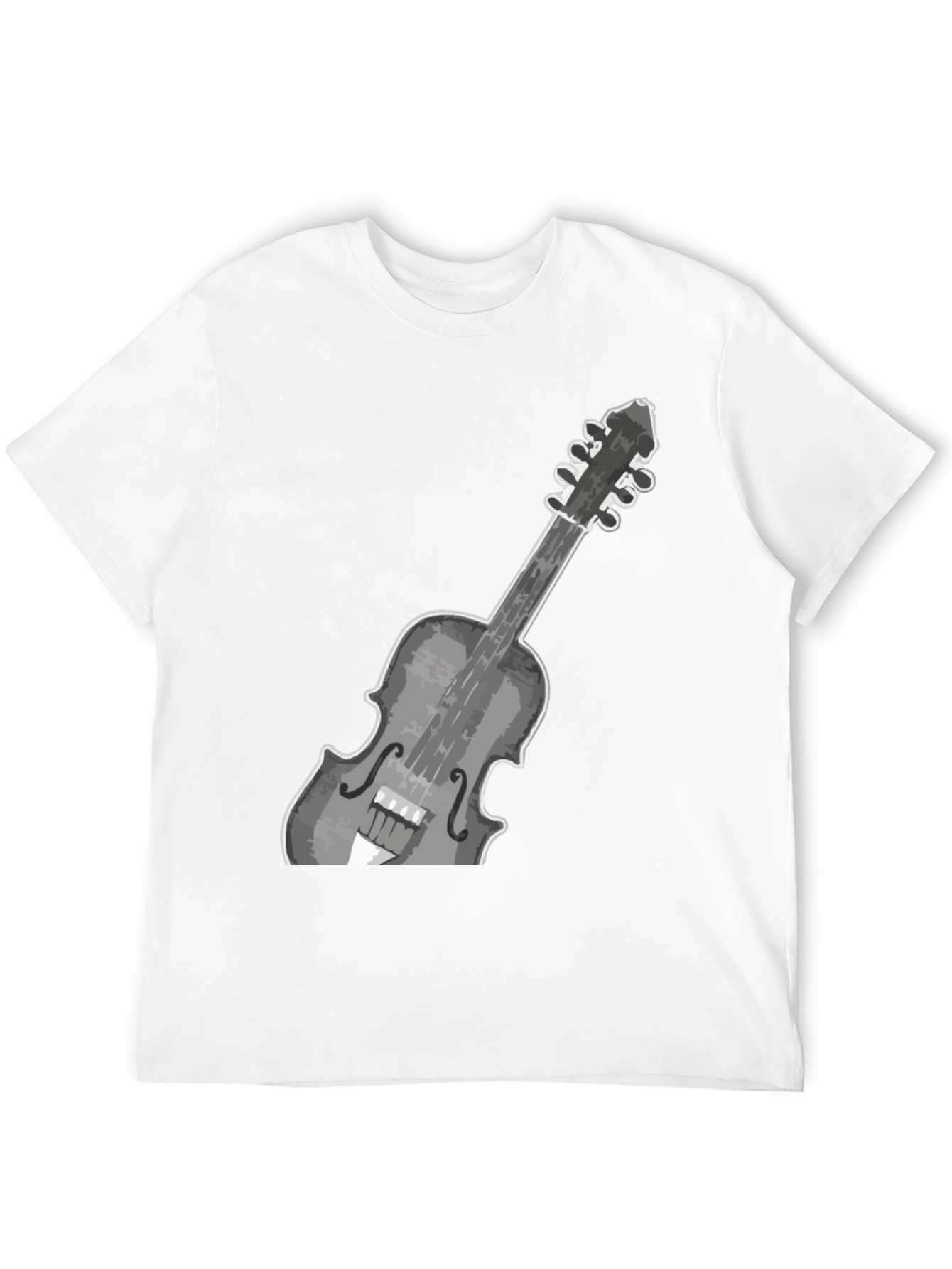 Black Violin Graphic Tee - Stylish Musical Instrument Design view 12