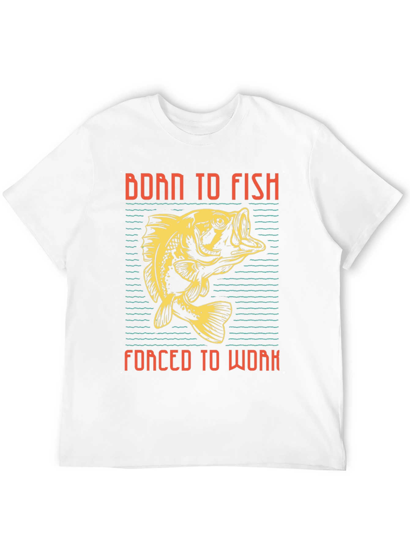 Black Born to Fish T-Shirt view 12