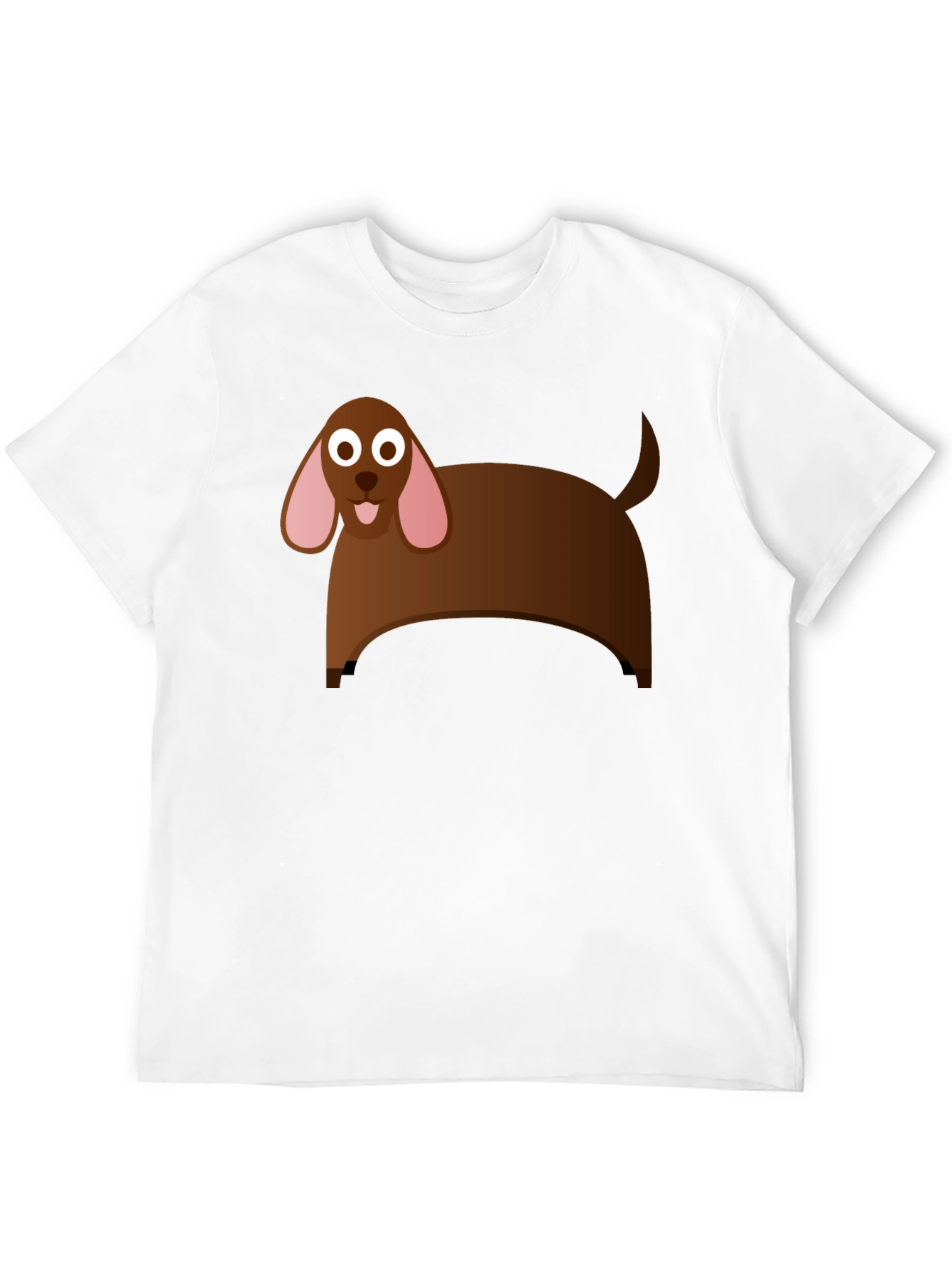 Black Cartoon Dog Graphic T-Shirt - Black Cotton Tee view 12