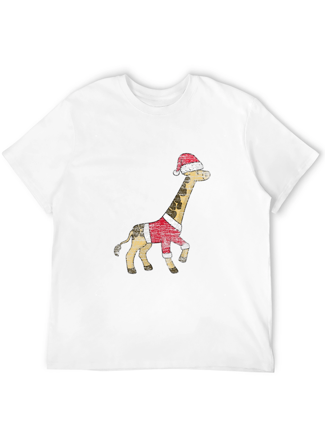 Black Festive Giraffe T-Shirt - Holiday Style view 12