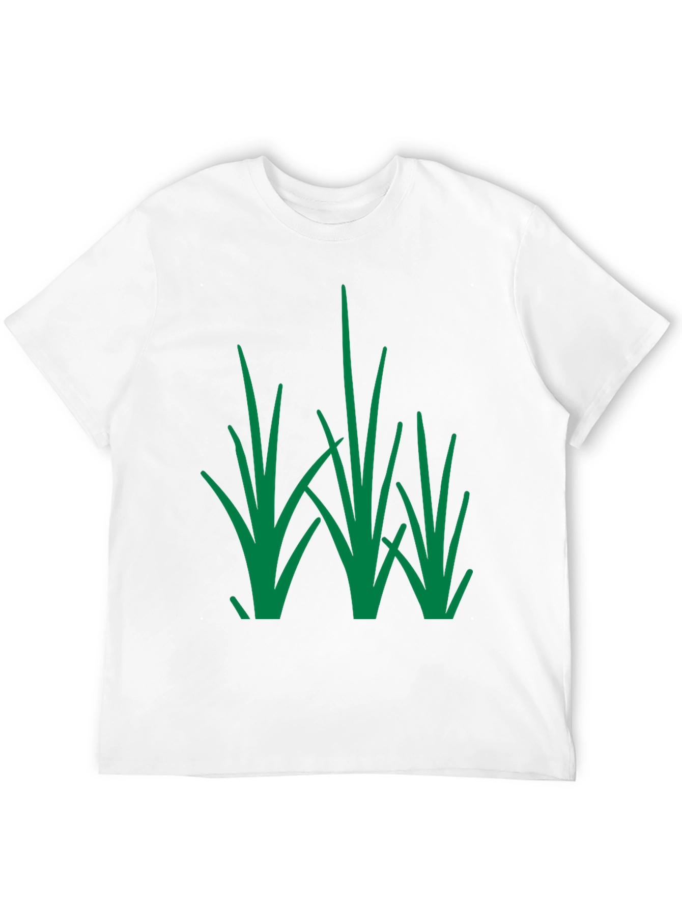 Black Green Grass Design Black T-Shirt view 12