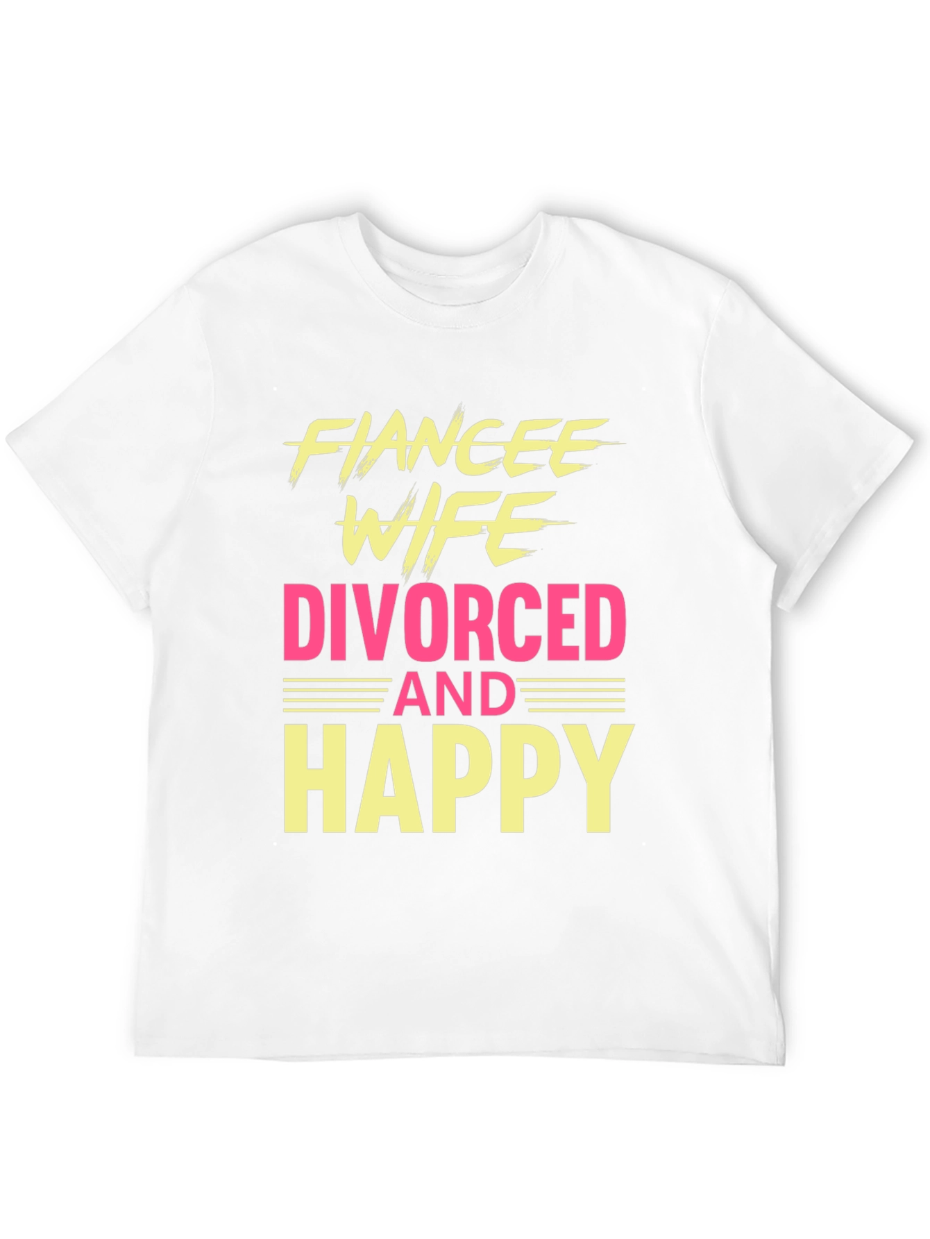 Black Funny Divorced & Happy Graphic T-Shirt view 12