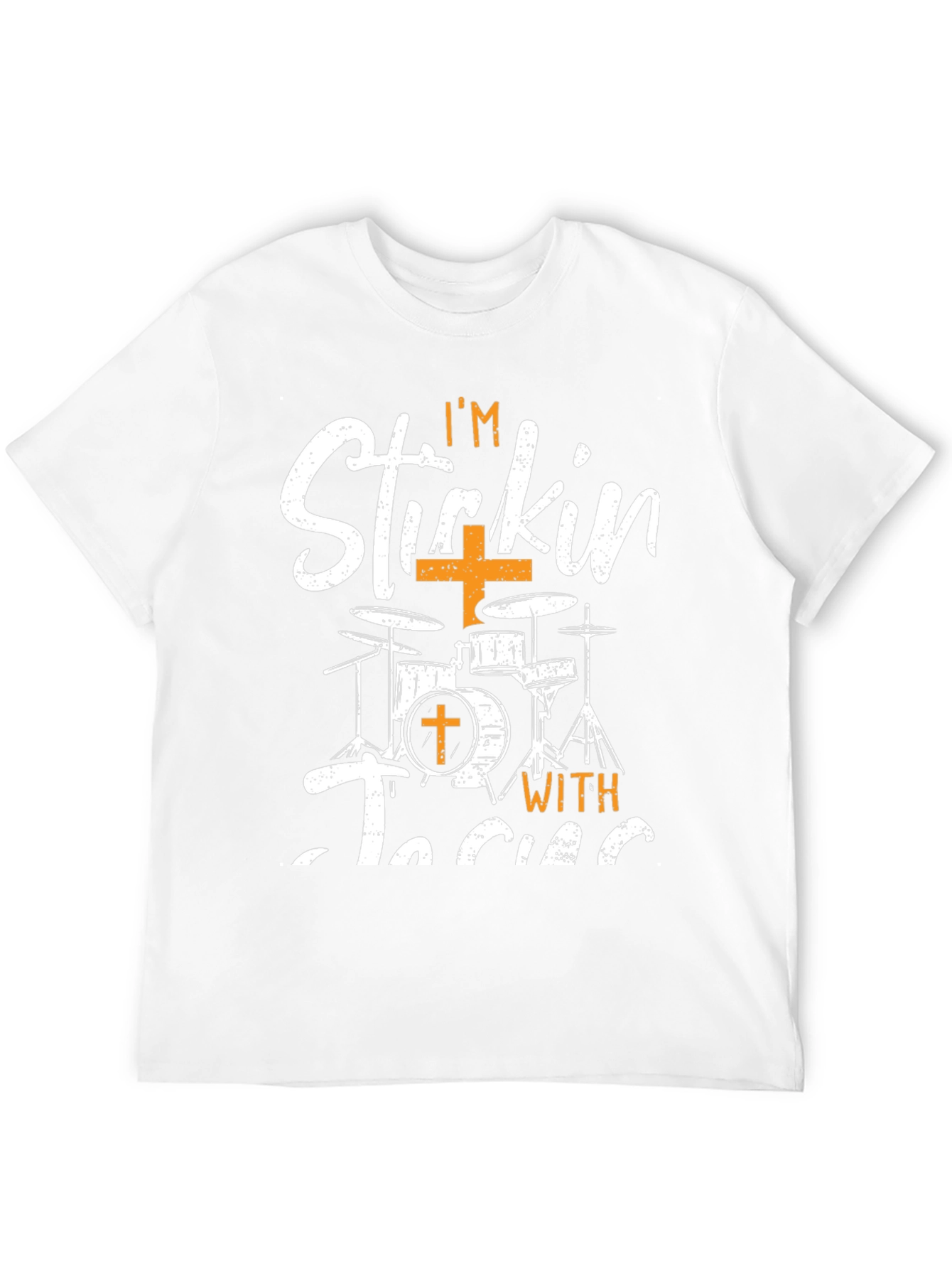 Black Stickin' with Jesus Drummer Christian T-Shirt view 12